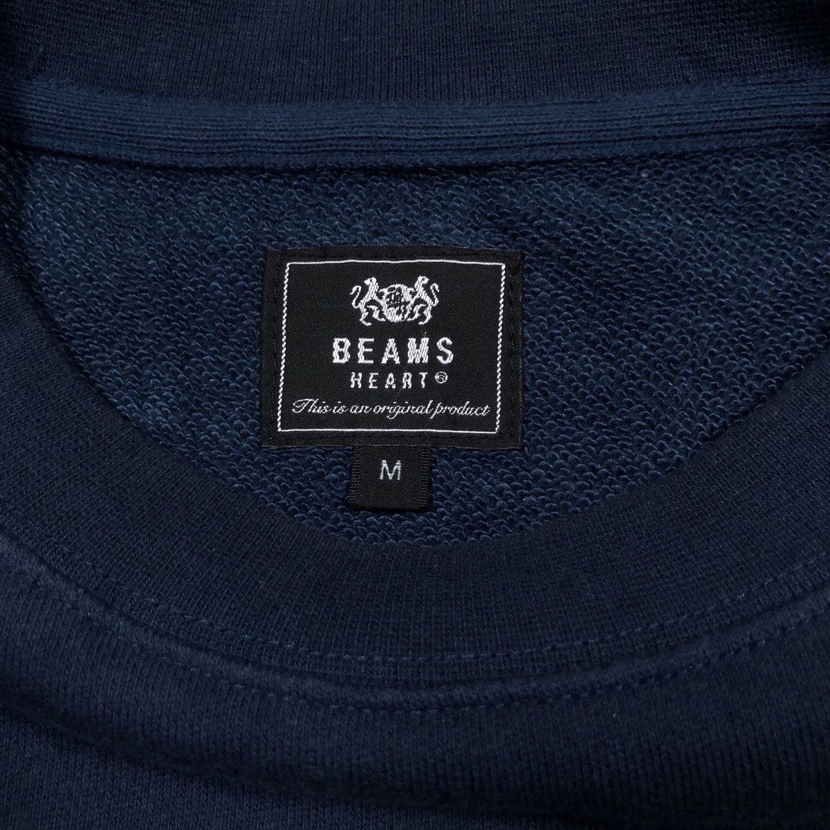 Beams Plus × Japanese Brand × Vintage Beams Heart Navy Big Logo Sweatshirt Size US M / EU 48-50 / 2 - 4 Thumbnail