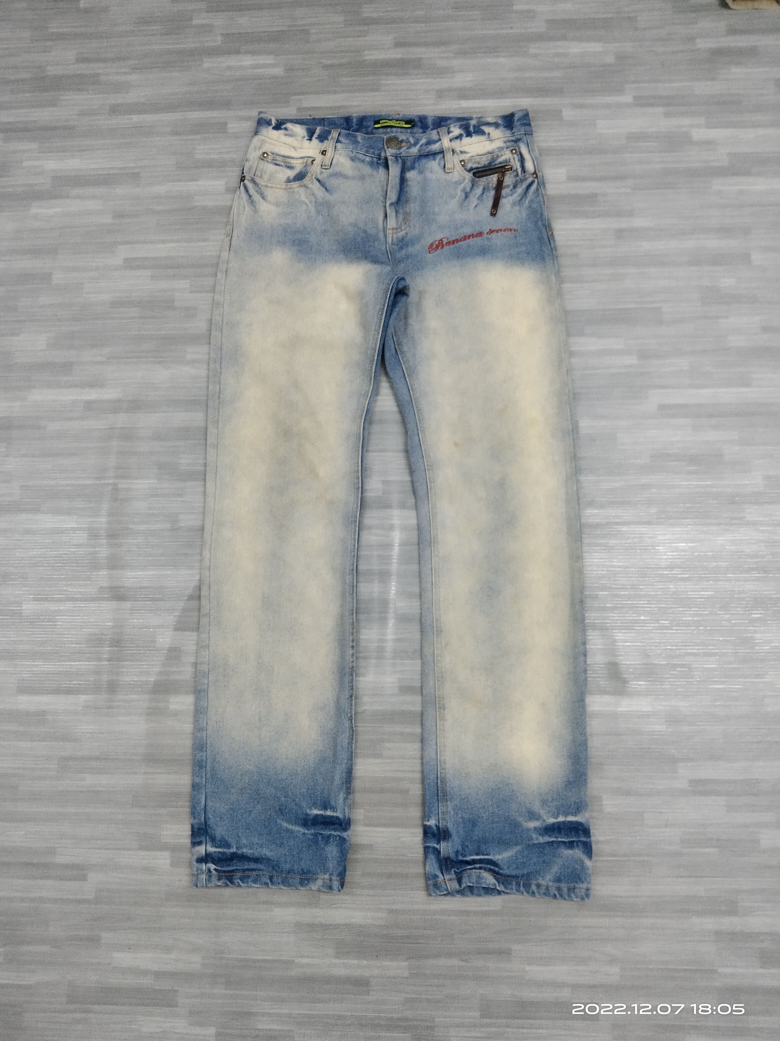 Japanese Brand THRASH RUSTY BANANA SEVEN DENIM PANTS Size US 32 / EU 48 - 2 Thumbnail