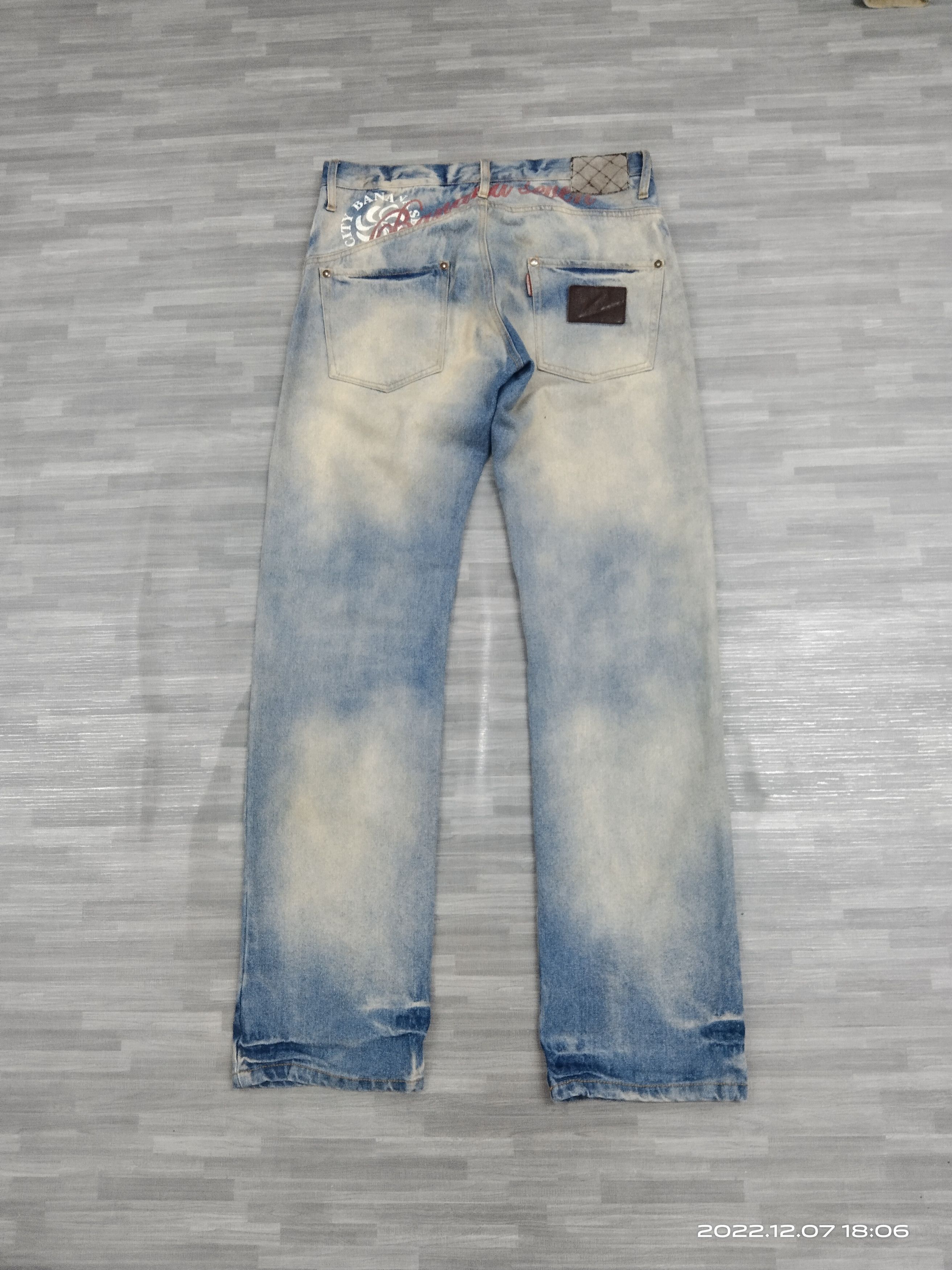 Japanese Brand THRASH RUSTY BANANA SEVEN DENIM PANTS Size US 32 / EU 48 - 3 Thumbnail
