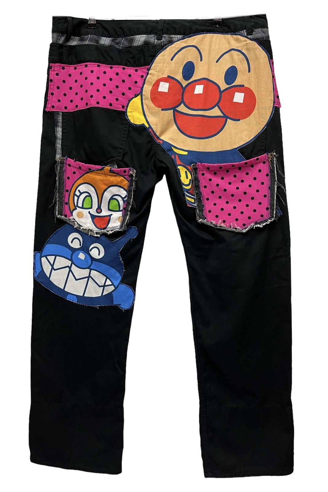 Japanese Brand RARE🔥Japanese Anime ANPANMAN Big Patch Double Waist Pants Size US 37 - 1 Thumbnail