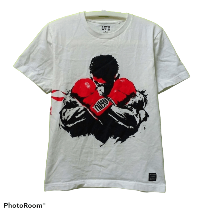 image of Anima Street Fighter Anime Japan T-Shirt in White, Men's (Size Medium)