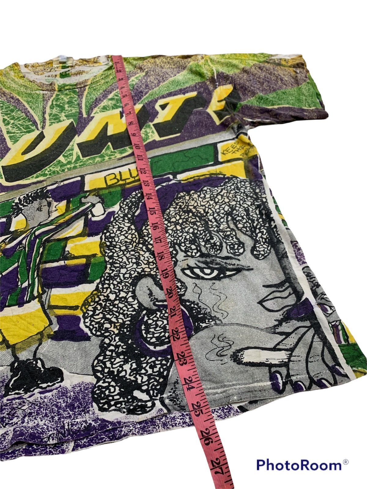 Rap Tees × Vintage VINTAGE 1990s OVERPRINT BLUNT! WEED MARIJUANA SHIRT Size US L / EU 52-54 / 3 - 3 Thumbnail