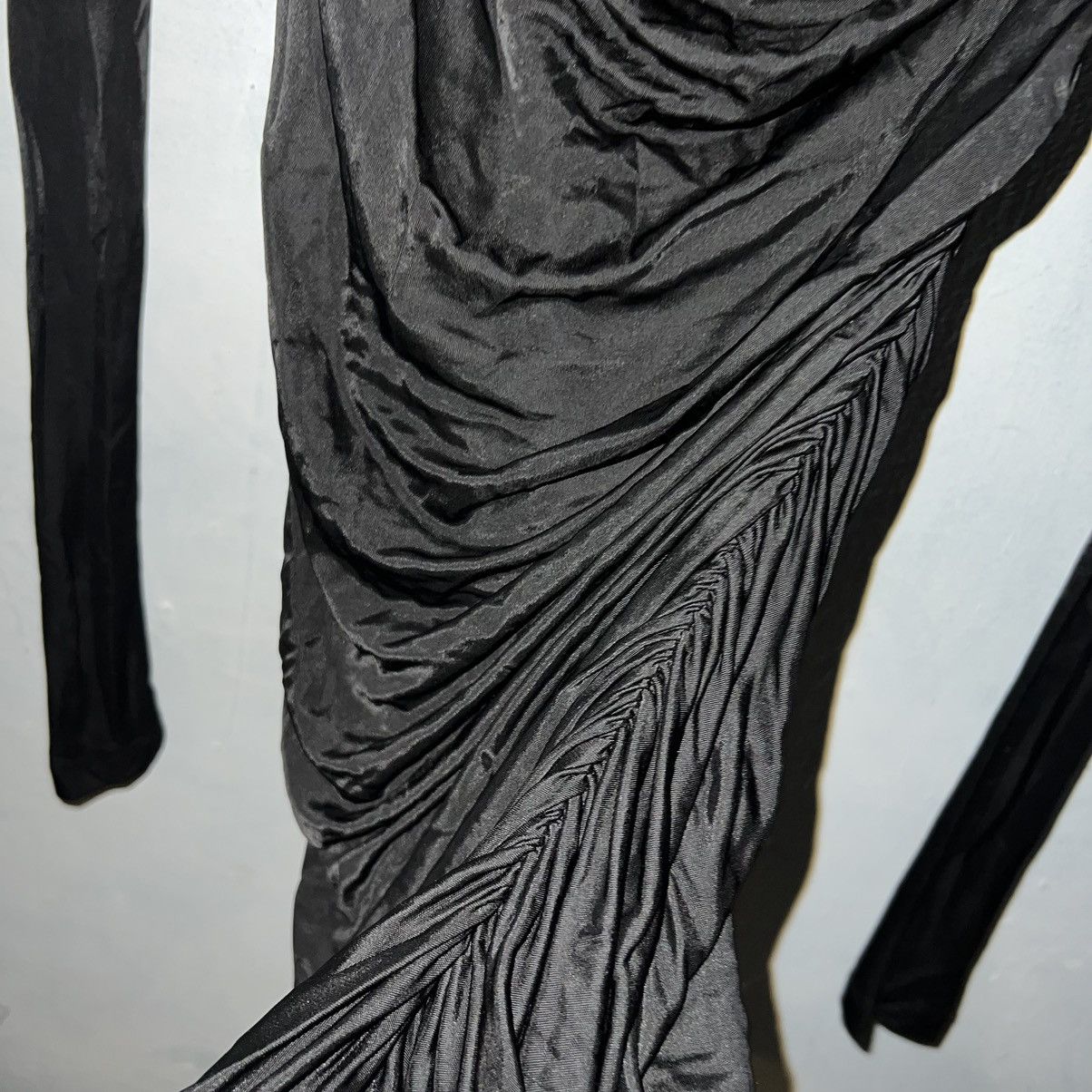 Other Gauge 81 UTENA Padded Shoulder Ruched Mini Dress SIZE XS Size XS / US 0-2 / IT 36-38 - 5 Thumbnail