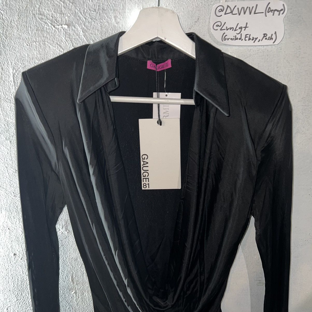 Other Gauge 81 UTENA Padded Shoulder Ruched Mini Dress SIZE XS Size XS / US 0-2 / IT 36-38 - 2 Thumbnail