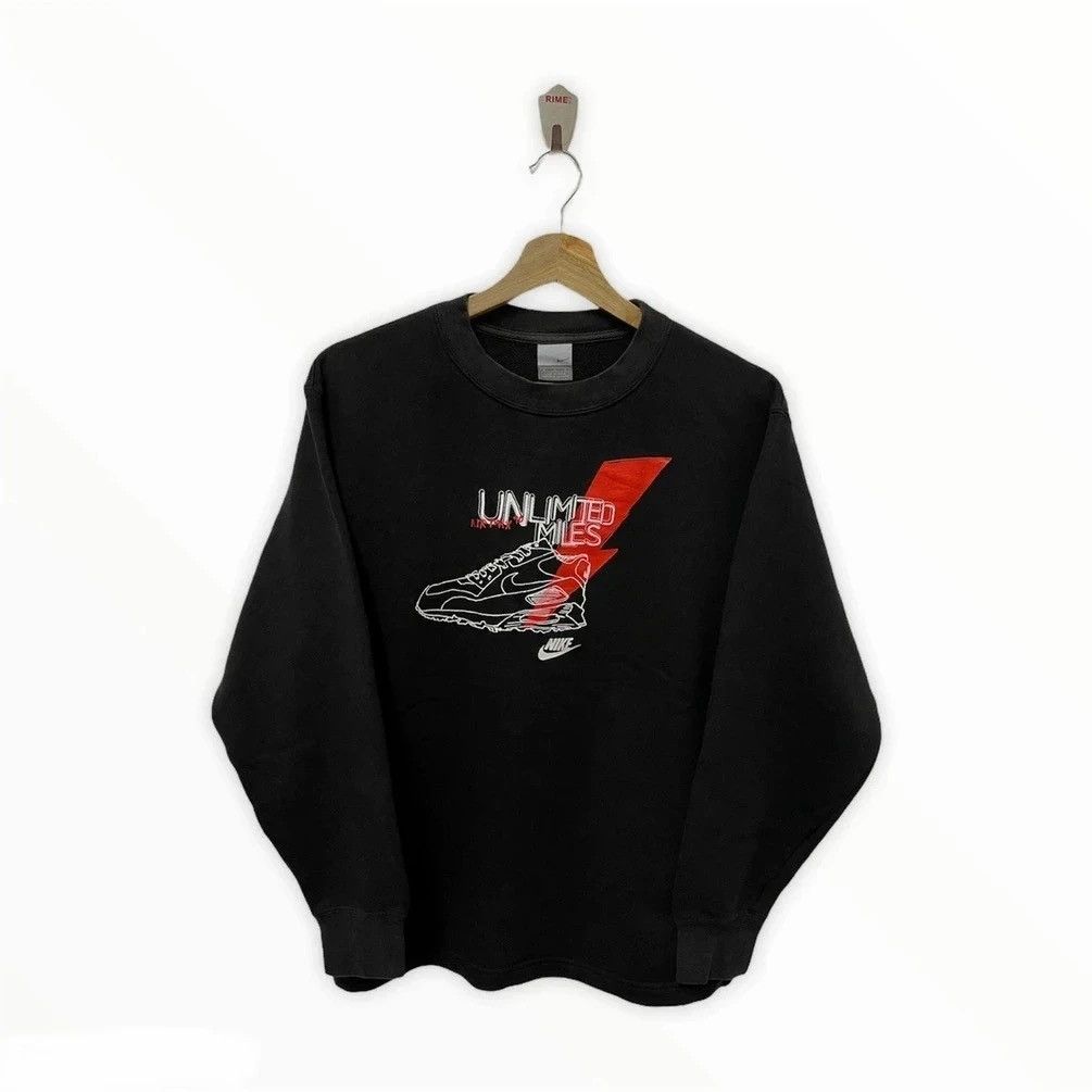 Nike × Vintage Y2K Nike Air Max Big Logo Sweatshirt Size US S / EU 44-46 / 1 - 1 Thumbnail
