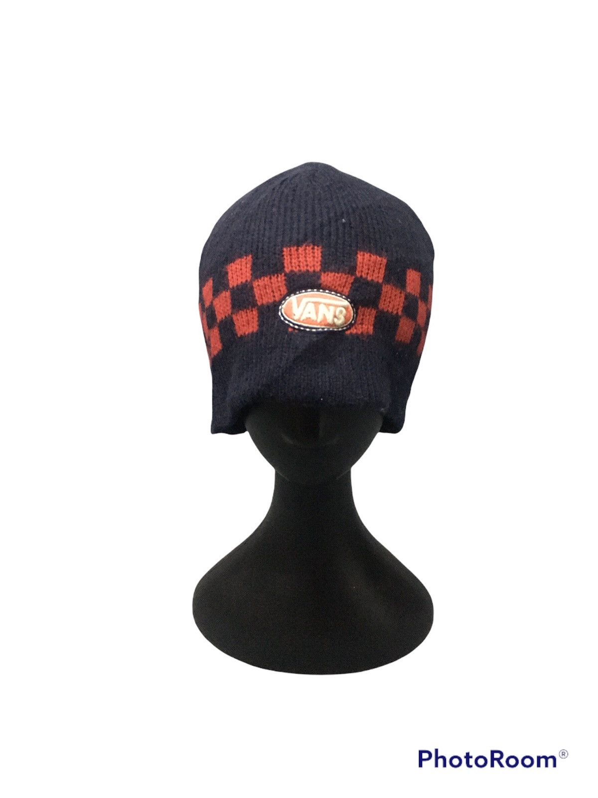 image of Vans Checkred Beanie Hat in Checkered, Men's