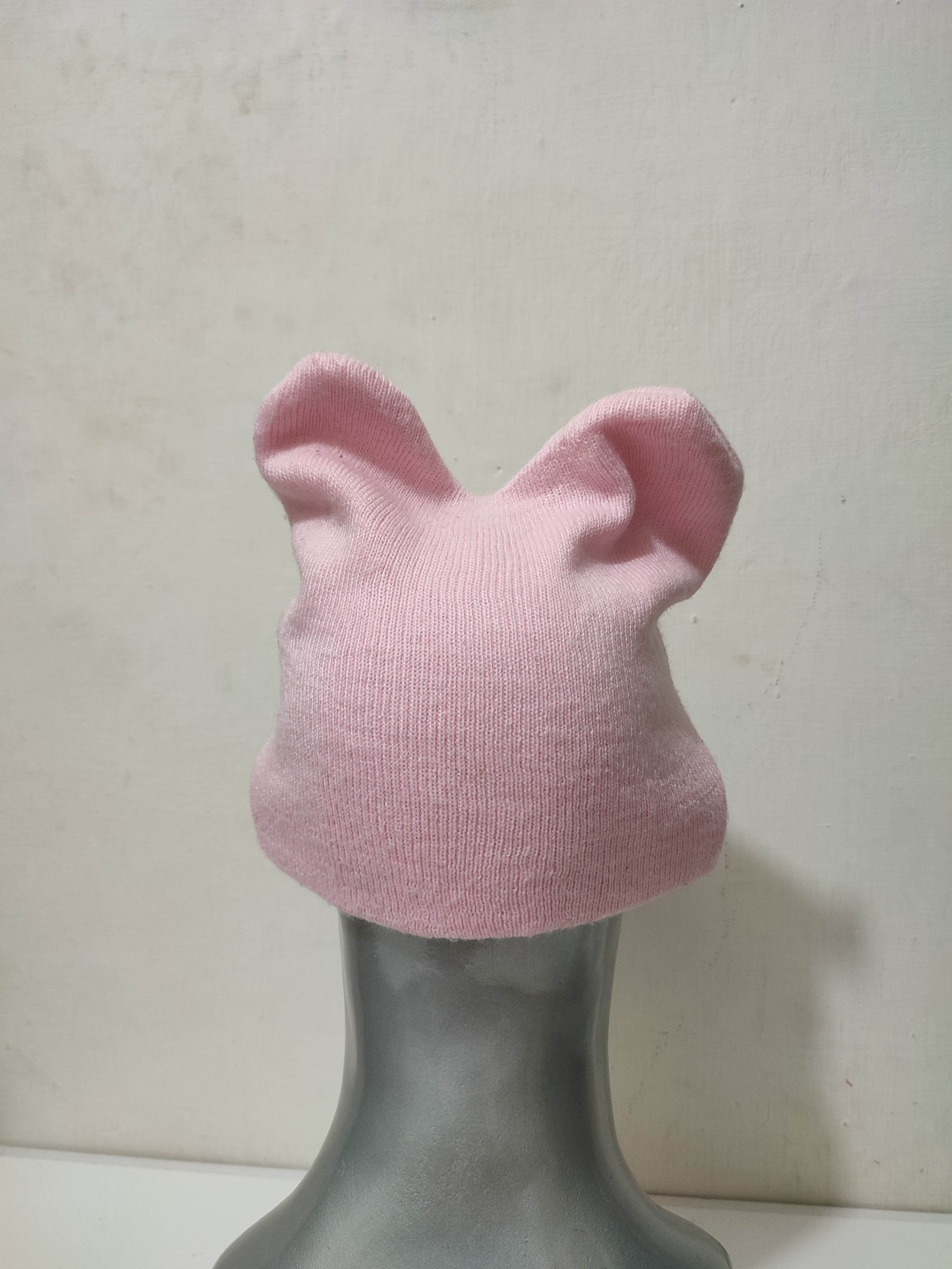 Other Unknown Pink Bunny Horn Design Beanie Hats Size ONE SIZE - 6 Thumbnail