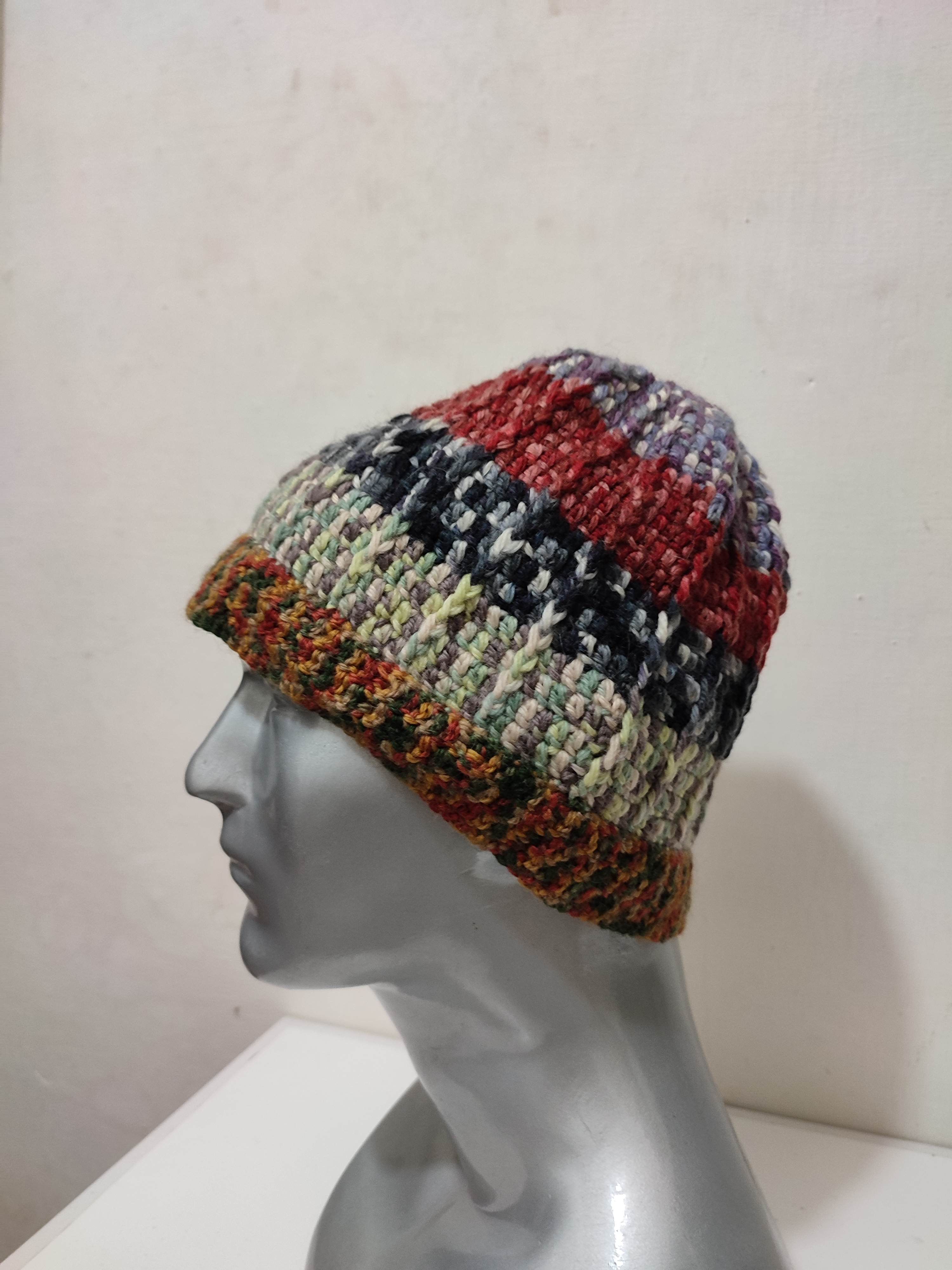 Other 🔥Unknown Japanese Multi colour Knitted beanie Hats Size ONE SIZE - 1 Thumbnail