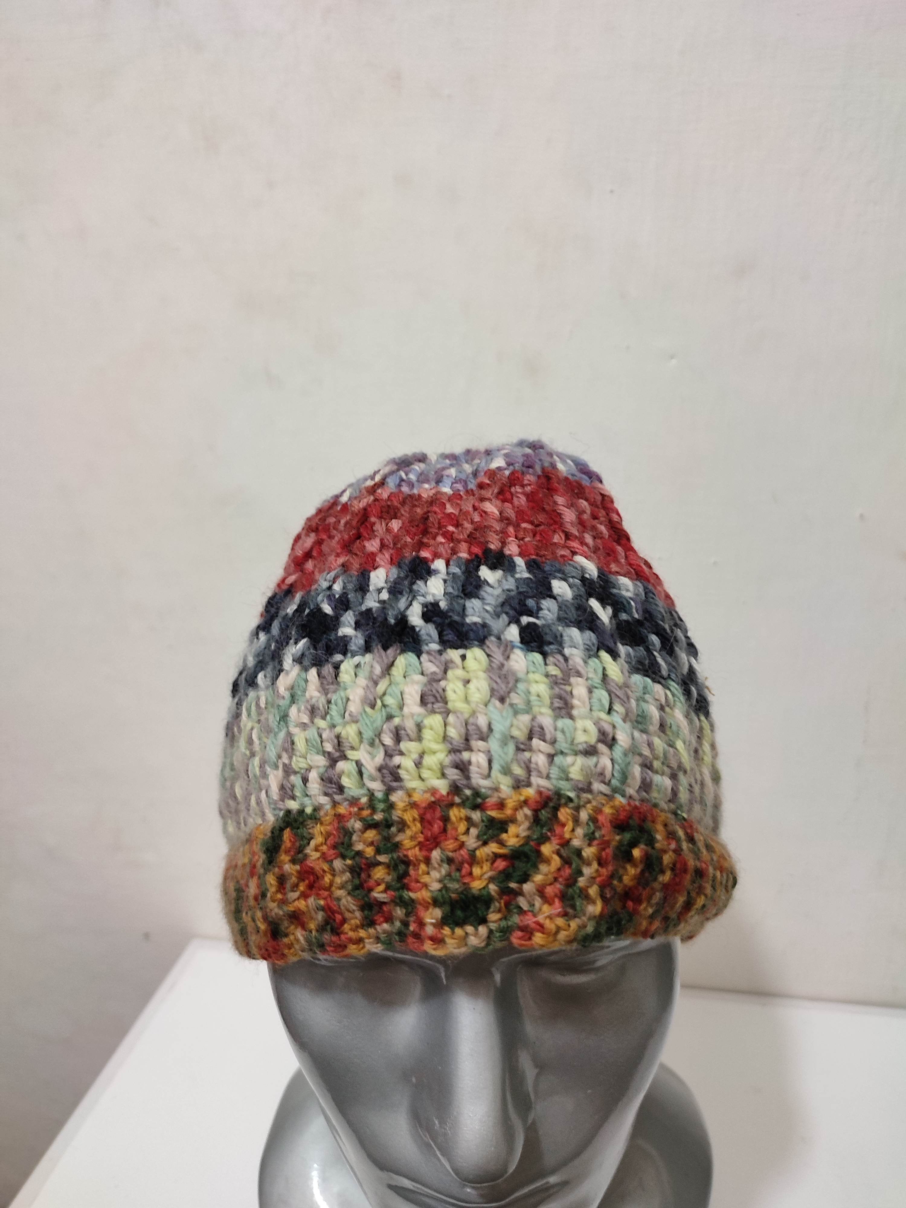 Other 🔥Unknown Japanese Multi colour Knitted beanie Hats Size ONE SIZE - 3 Thumbnail