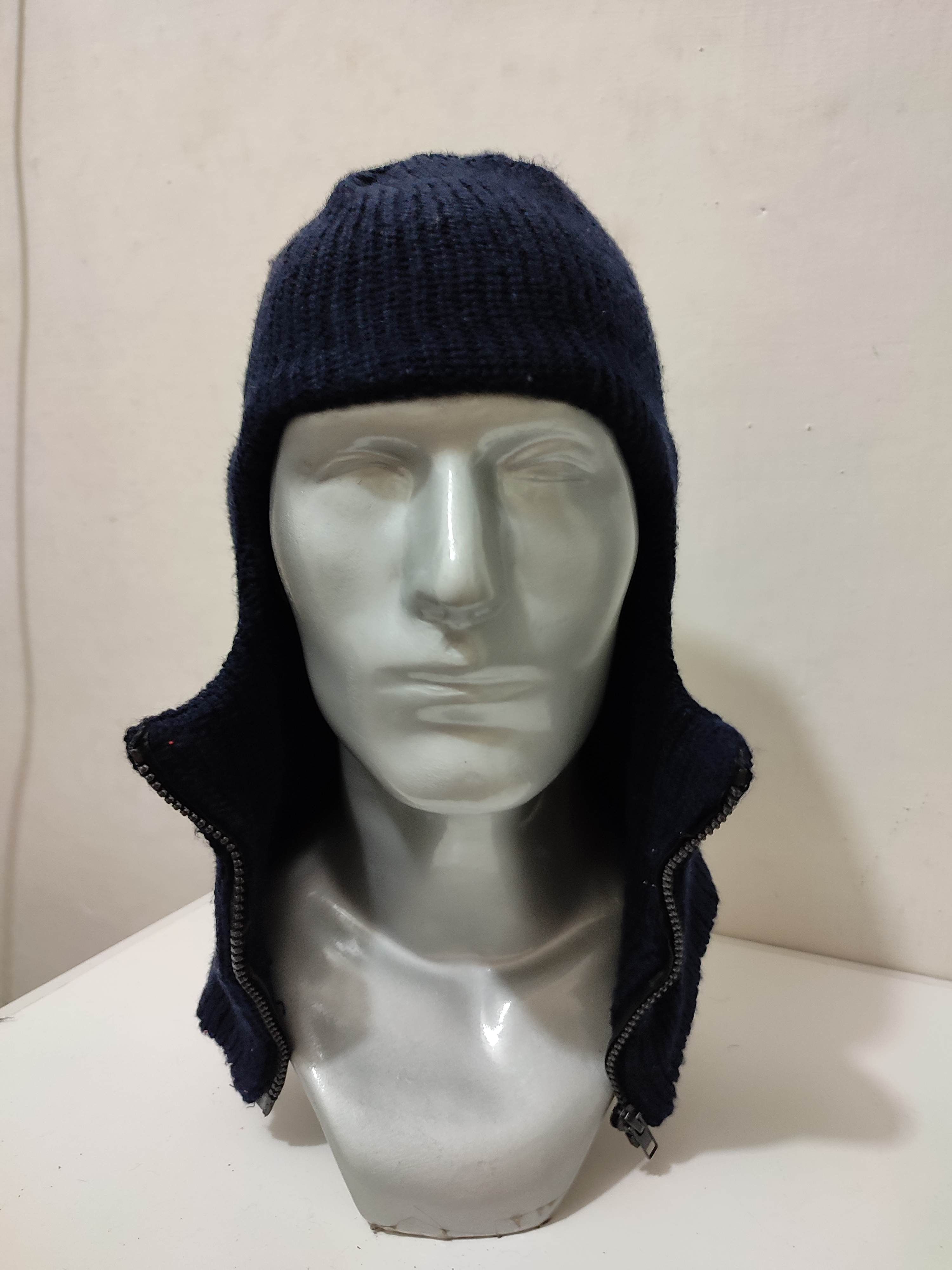 Other 🔥Unknown Japanese Navy Masked Balaclava Zipper Hats Size ONE SIZE - 6 Thumbnail