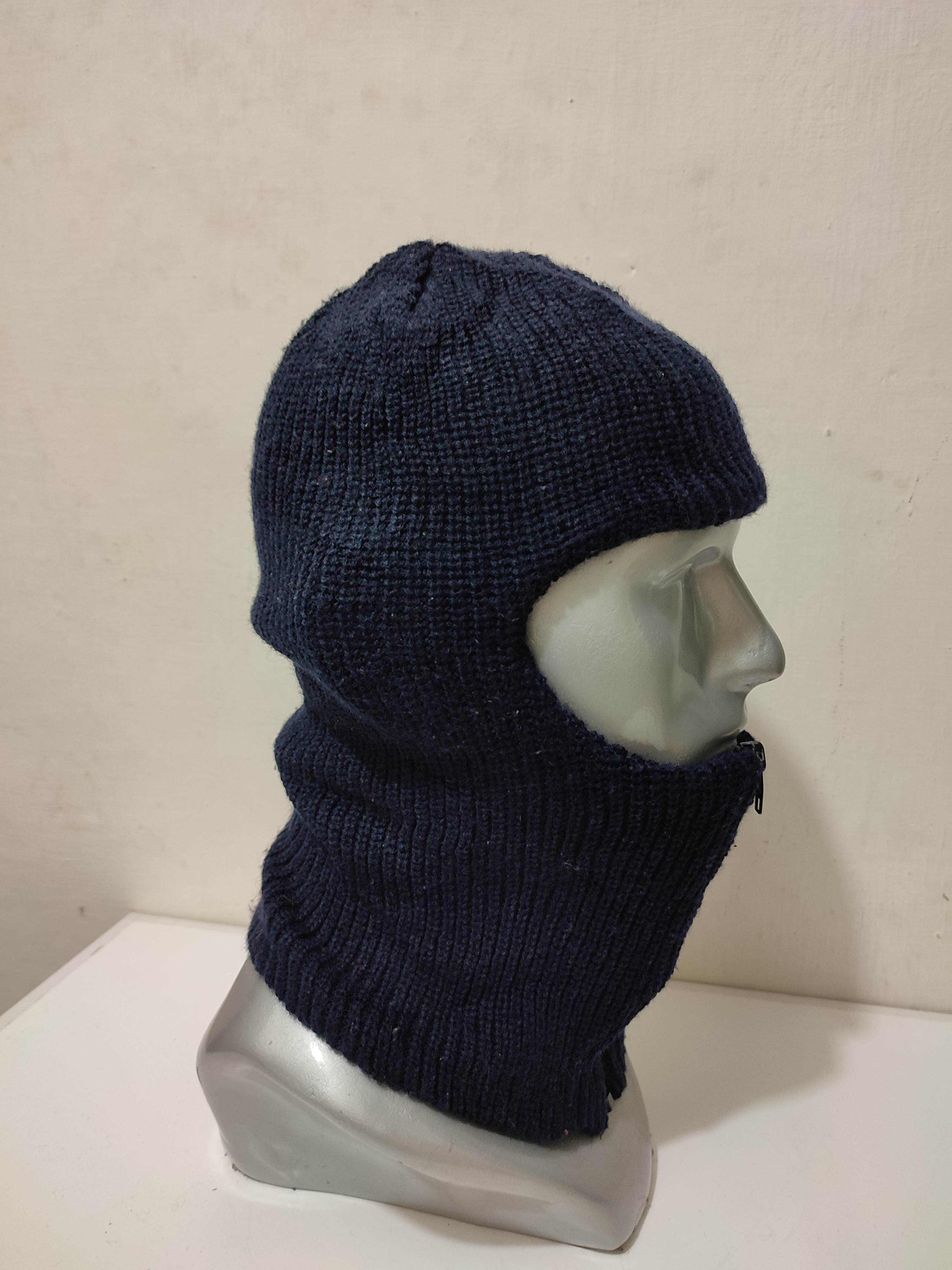 Other 🔥Unknown Japanese Navy Masked Balaclava Zipper Hats Size ONE SIZE - 2 Thumbnail