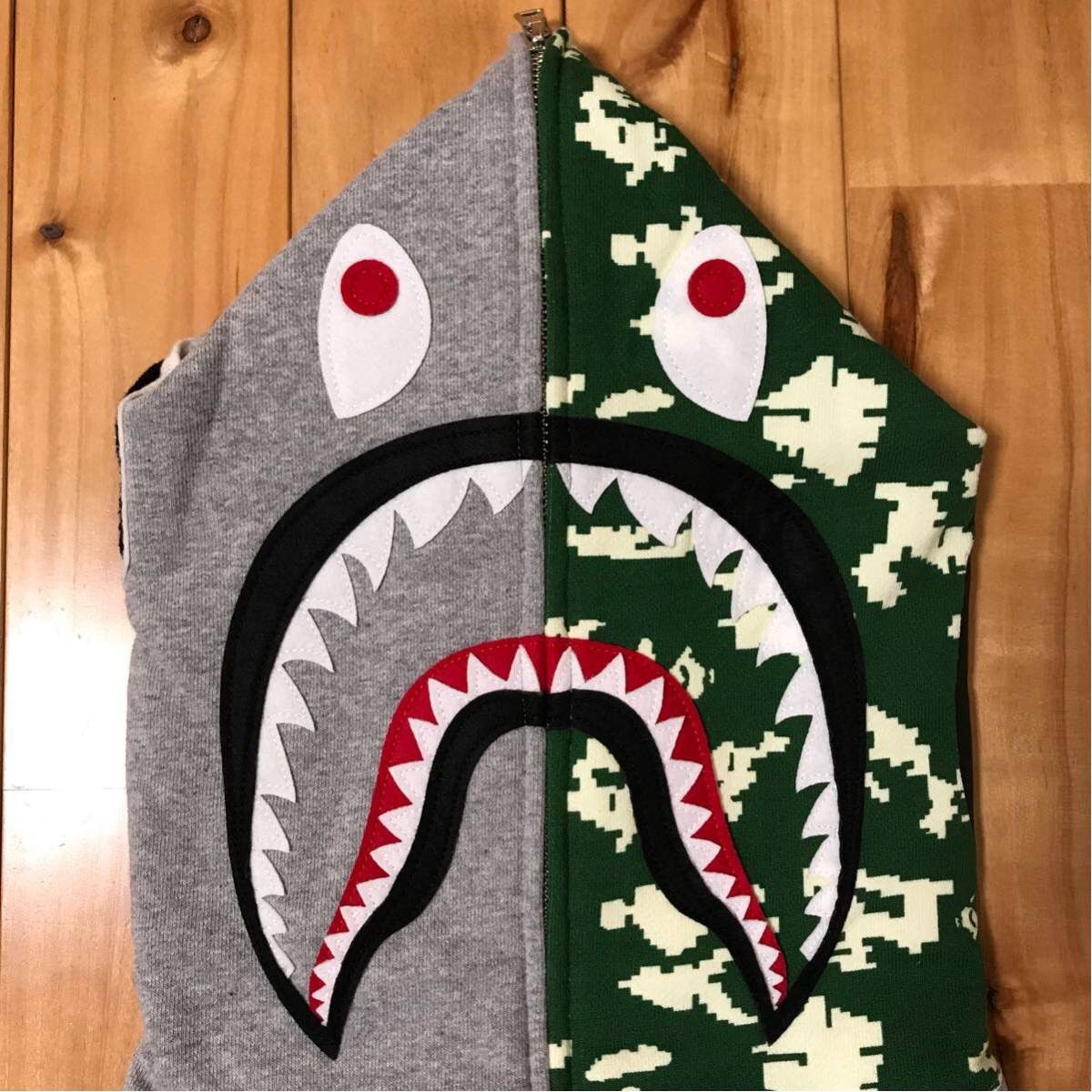 Bape NOWHERE 20th ANNIVERSARY shark full zip hoodie Digital camo Size US M / EU 48-50 / 2 - 2 Thumbnail