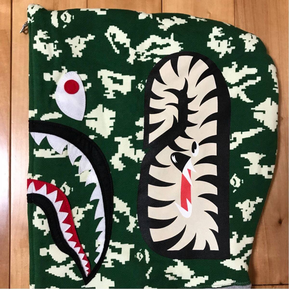 Bape NOWHERE 20th ANNIVERSARY shark full zip hoodie Digital camo Size US M / EU 48-50 / 2 - 4 Thumbnail