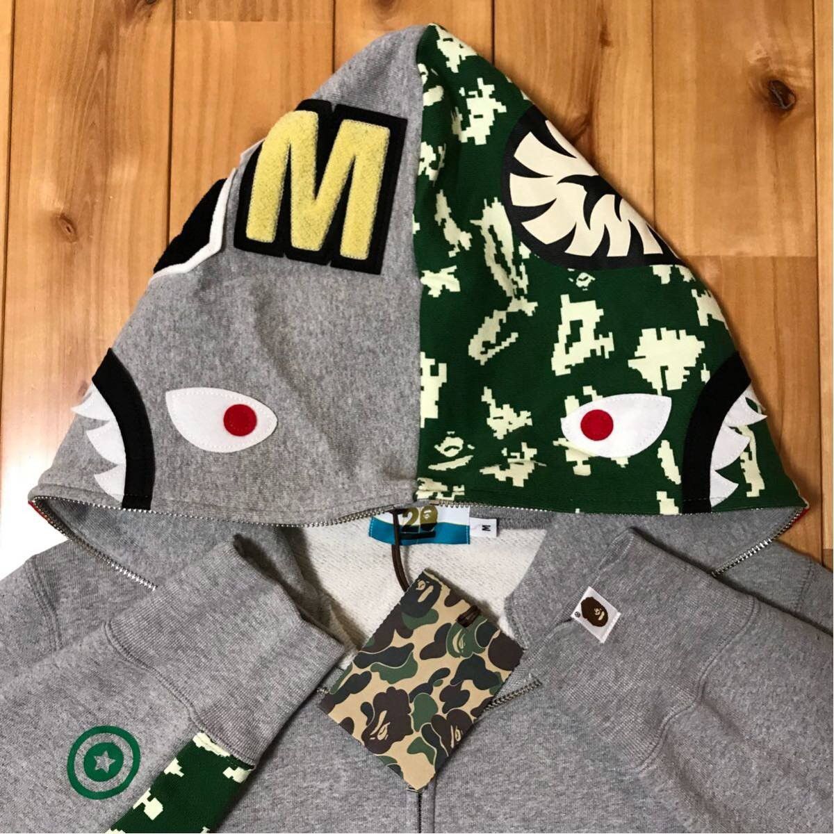 Bape NOWHERE 20th ANNIVERSARY shark full zip hoodie Digital camo Size US M / EU 48-50 / 2 - 6 Thumbnail