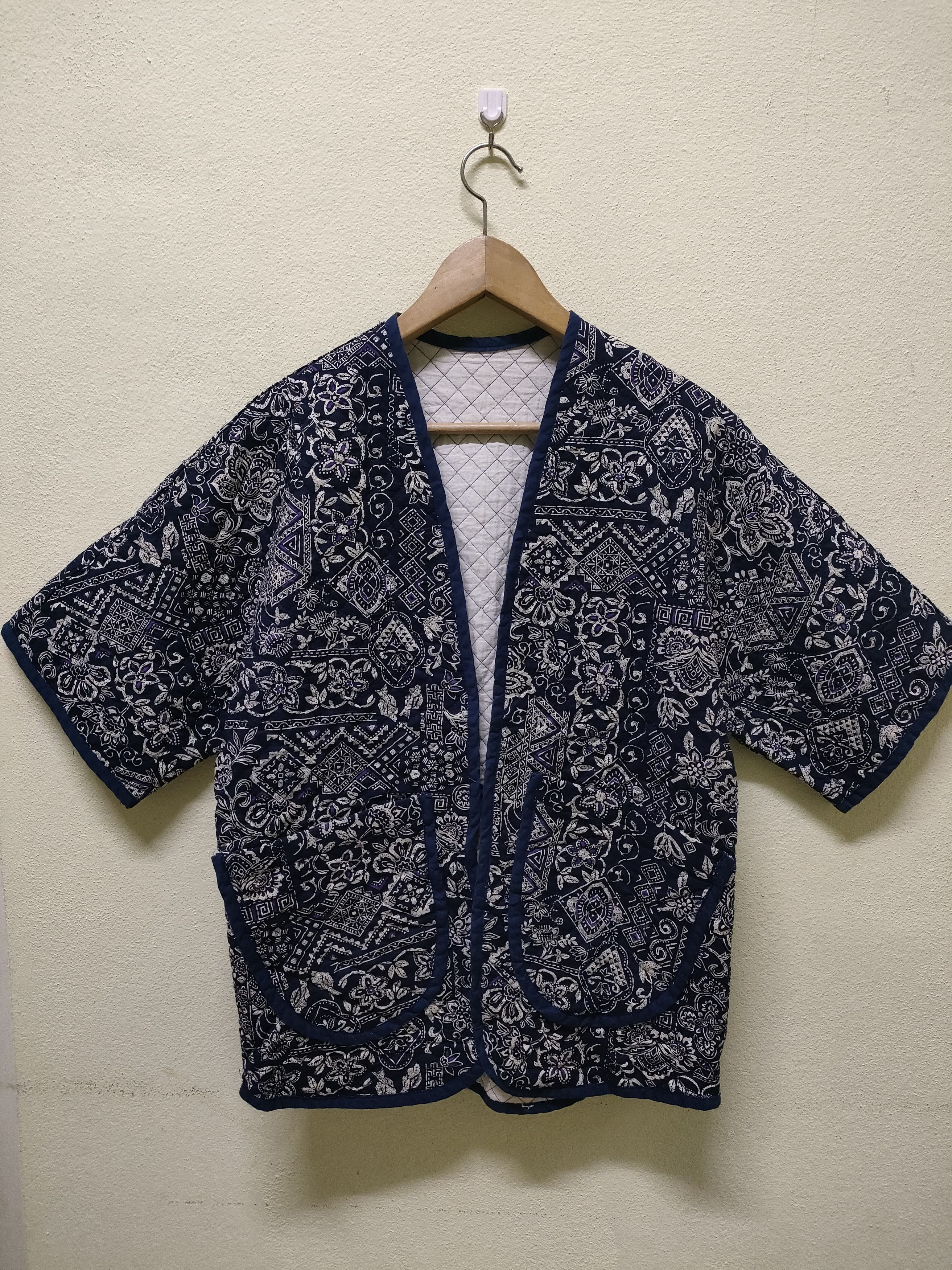 Indigo × Japanese Brand × Komono Japanese Traditional Kimono Indigo Blue Size US M / EU 48-50 / 2 - 1 Thumbnail