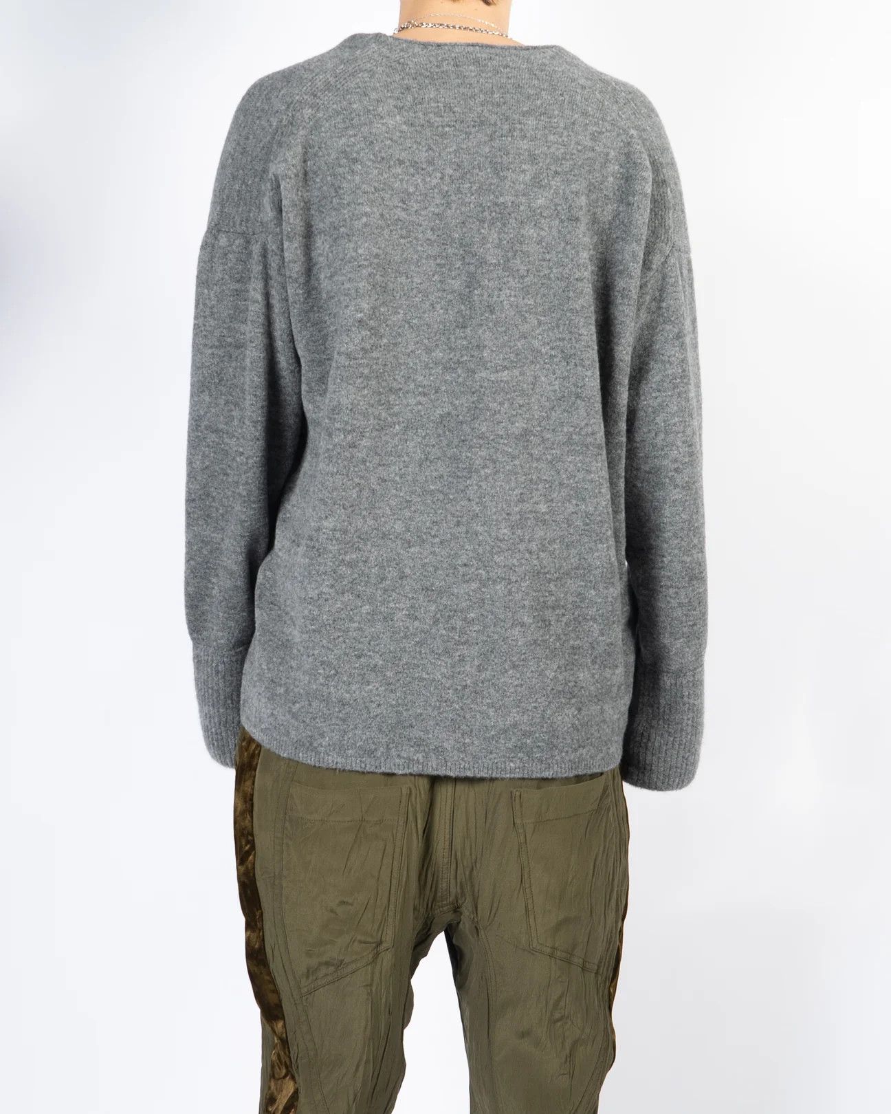 Haider Ackermann FW16 Grey V-Neck Sweater Size US S / EU 44-46 / 1 - 4 Thumbnail
