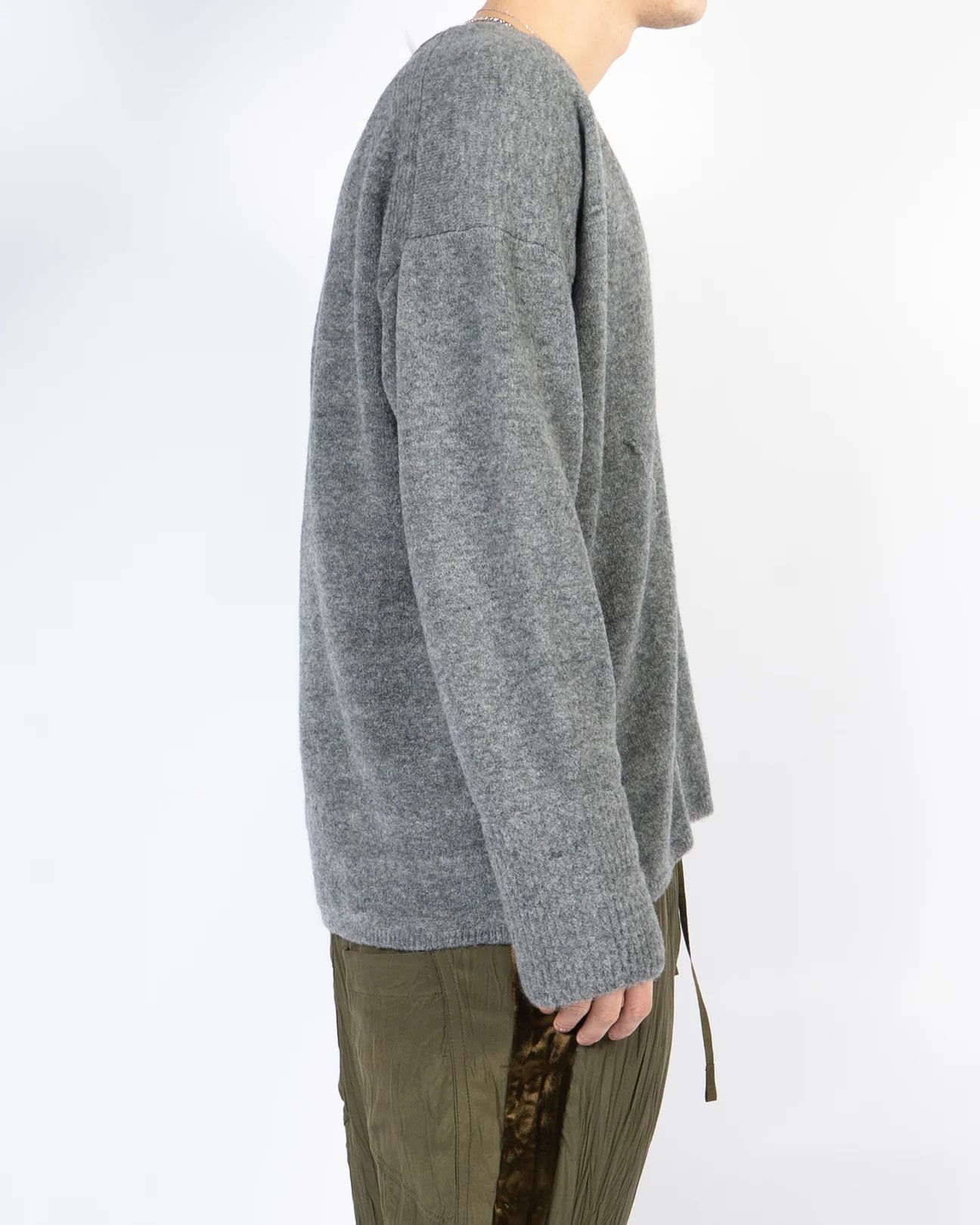 Haider Ackermann FW16 Grey V-Neck Sweater Size US S / EU 44-46 / 1 - 3 Thumbnail