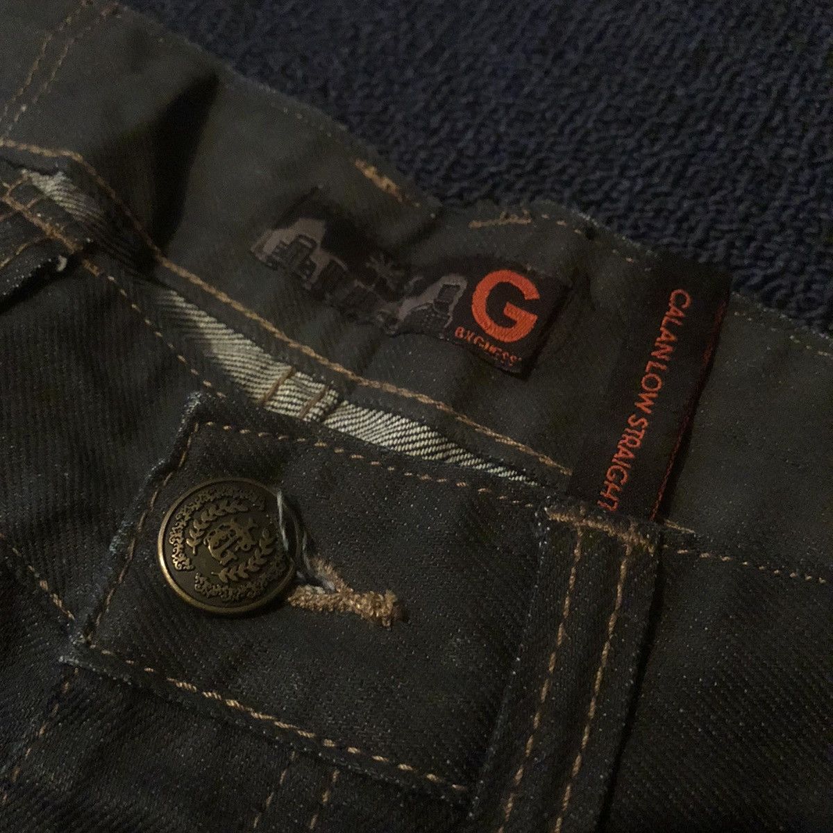 Guess Vintage G By Guess Calan Low Straight Leg Denim Jeans 29x34 Size US 29 - 8 Thumbnail