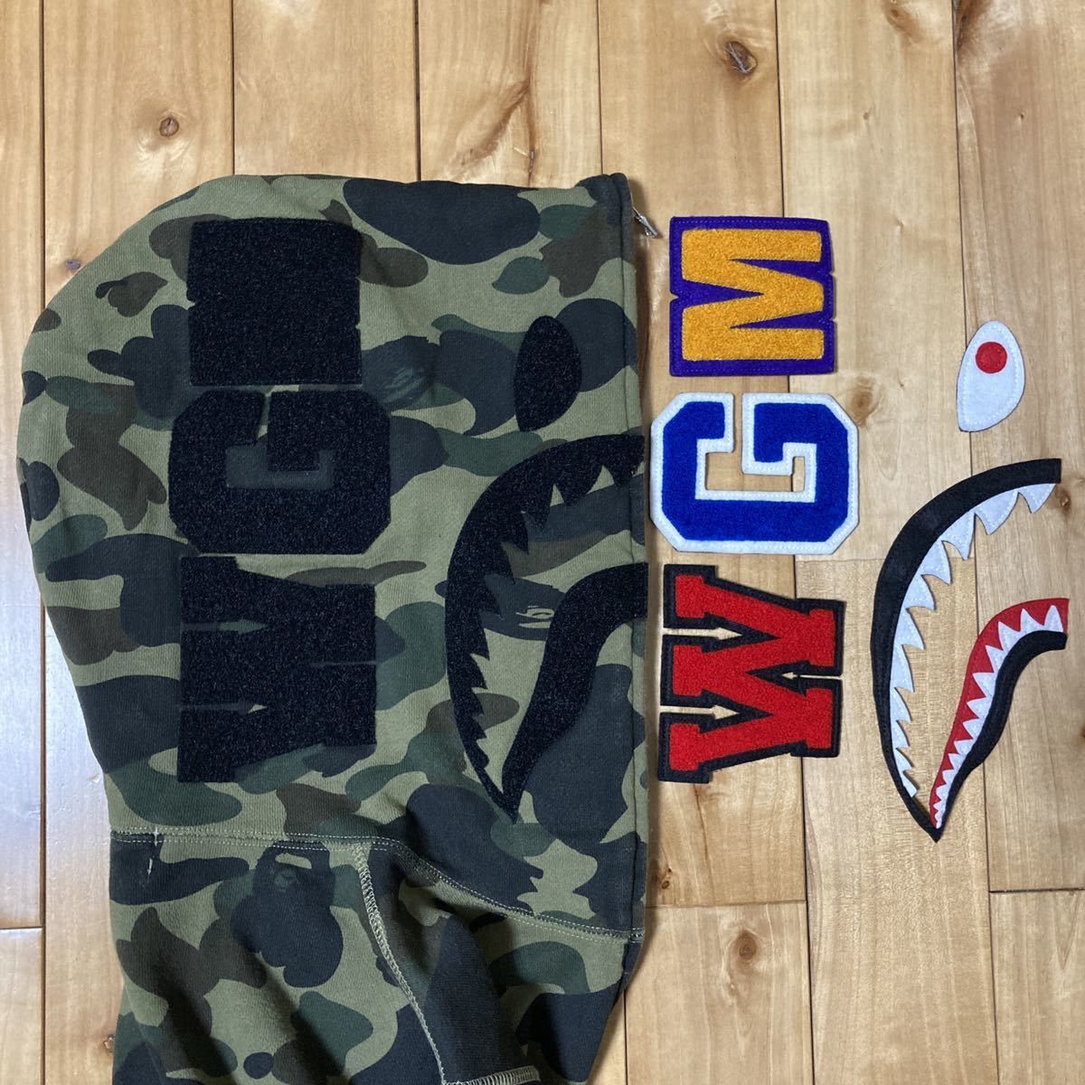 Bape BAPE DETACHABLE Shark full zip hoodie 1st camo green Size US M / EU 48-50 / 2 - 4 Thumbnail
