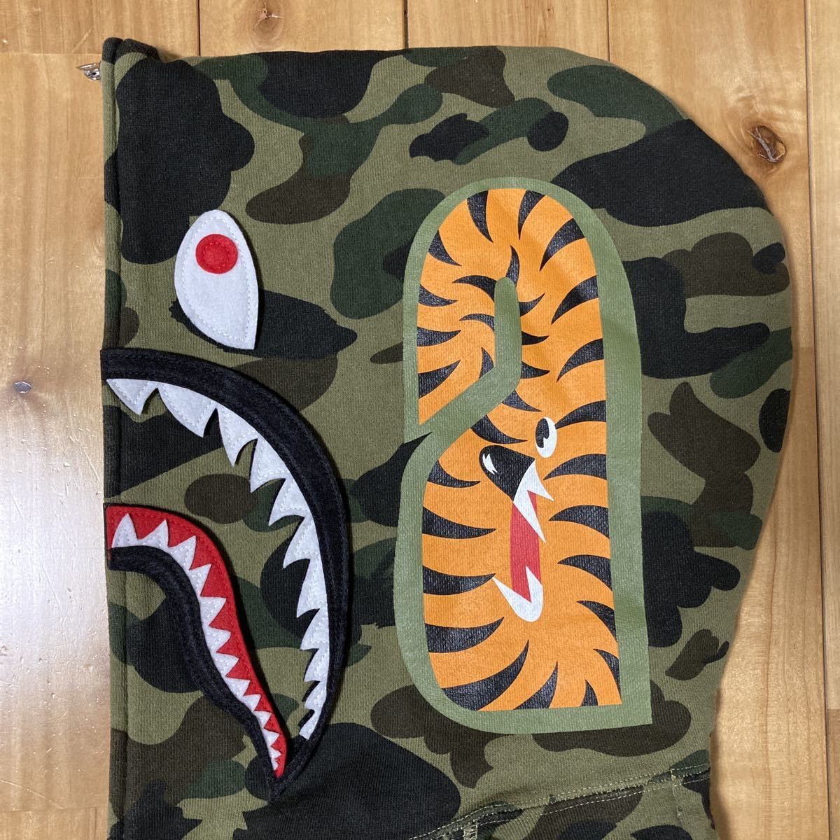 Bape BAPE DETACHABLE Shark full zip hoodie 1st camo green Size US M / EU 48-50 / 2 - 6 Thumbnail