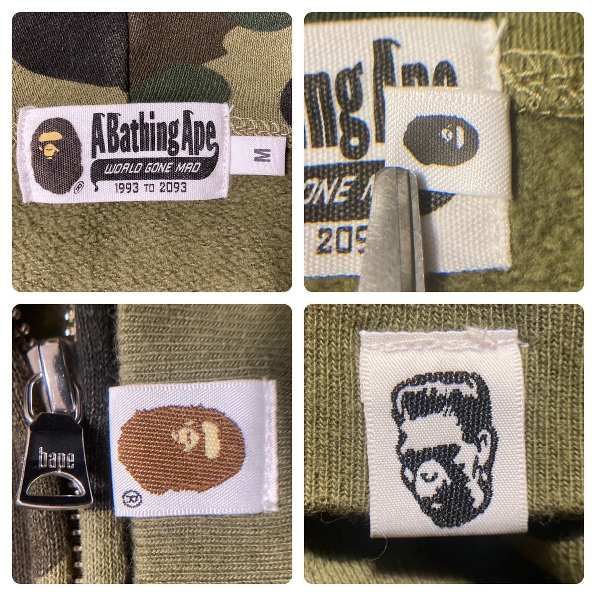 Bape BAPE DETACHABLE Shark full zip hoodie 1st camo green Size US M / EU 48-50 / 2 - 9 Thumbnail