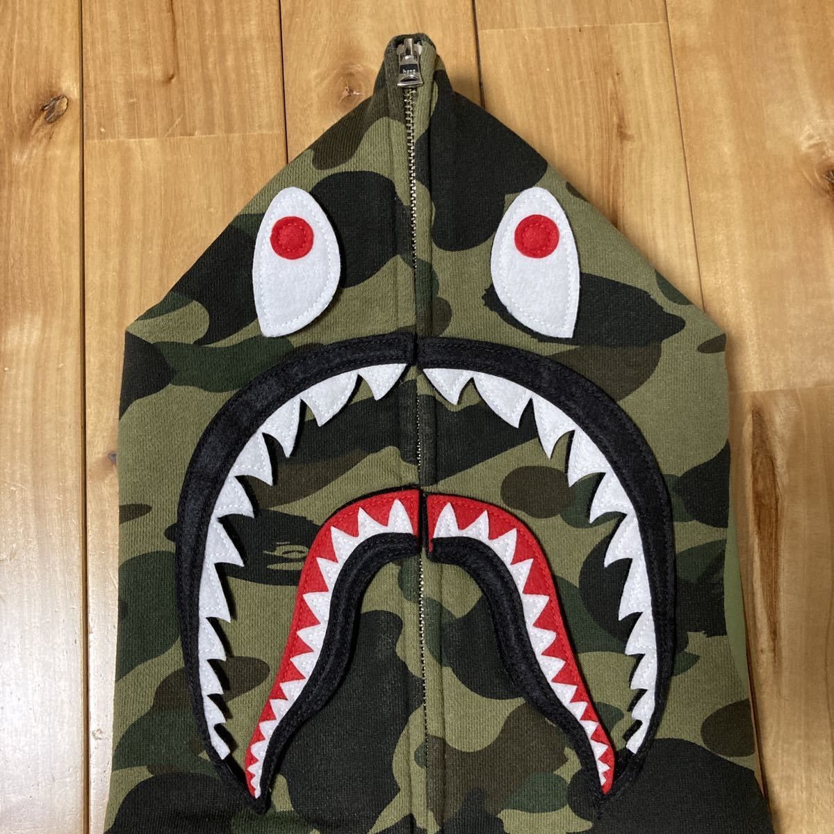 Bape BAPE DETACHABLE Shark full zip hoodie 1st camo green Size US M / EU 48-50 / 2 - 7 Thumbnail