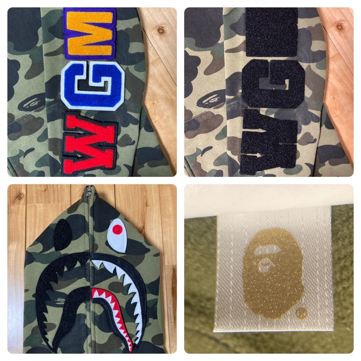 Bape BAPE DETACHABLE Shark full zip hoodie 1st camo green Size US M / EU 48-50 / 2 - 8 Thumbnail
