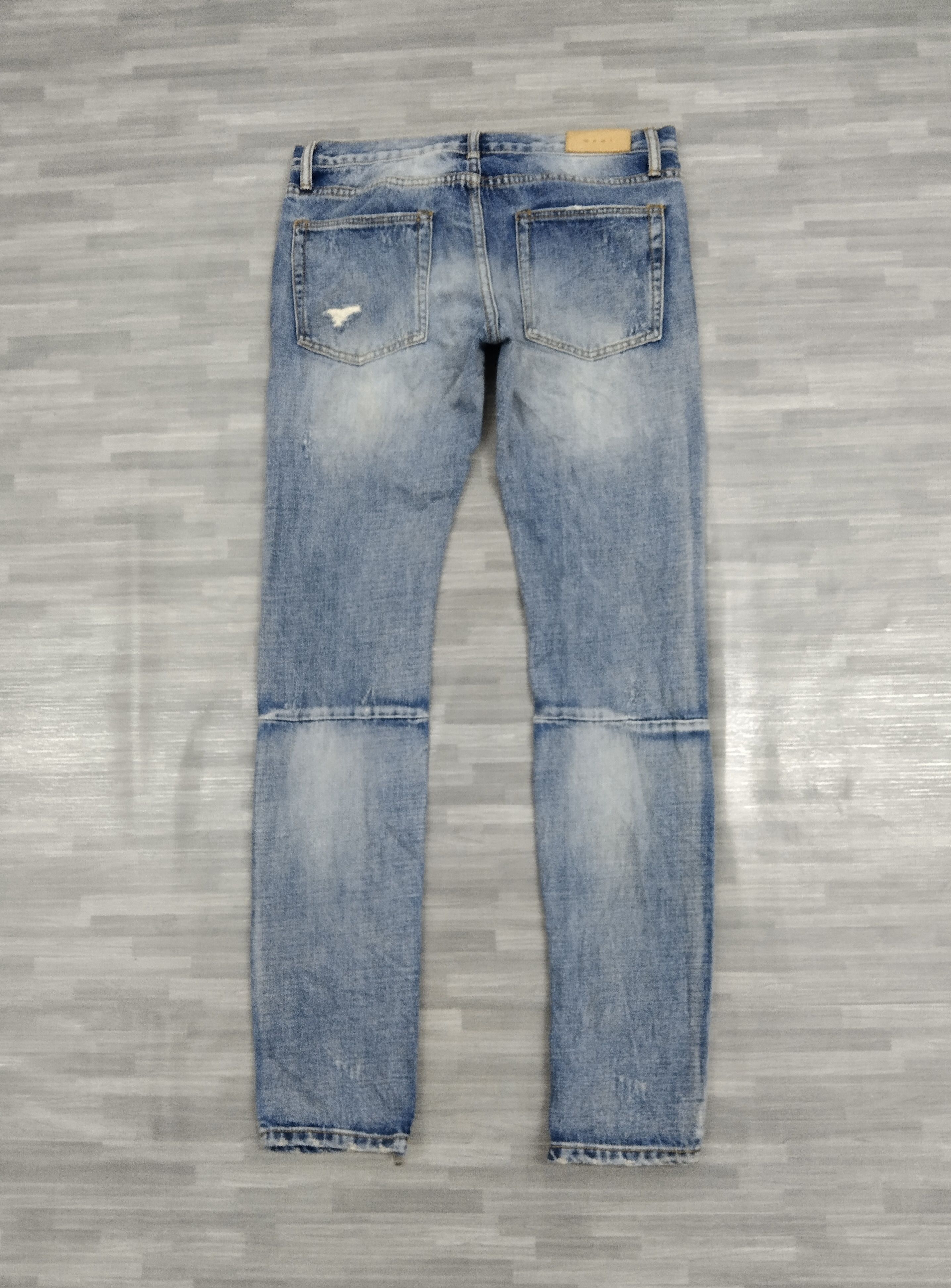 MNML DiSTRESSED RIPED MNML INSPIRED FOG DENIM PANTS Size US 32 / EU 48 - 3 Thumbnail