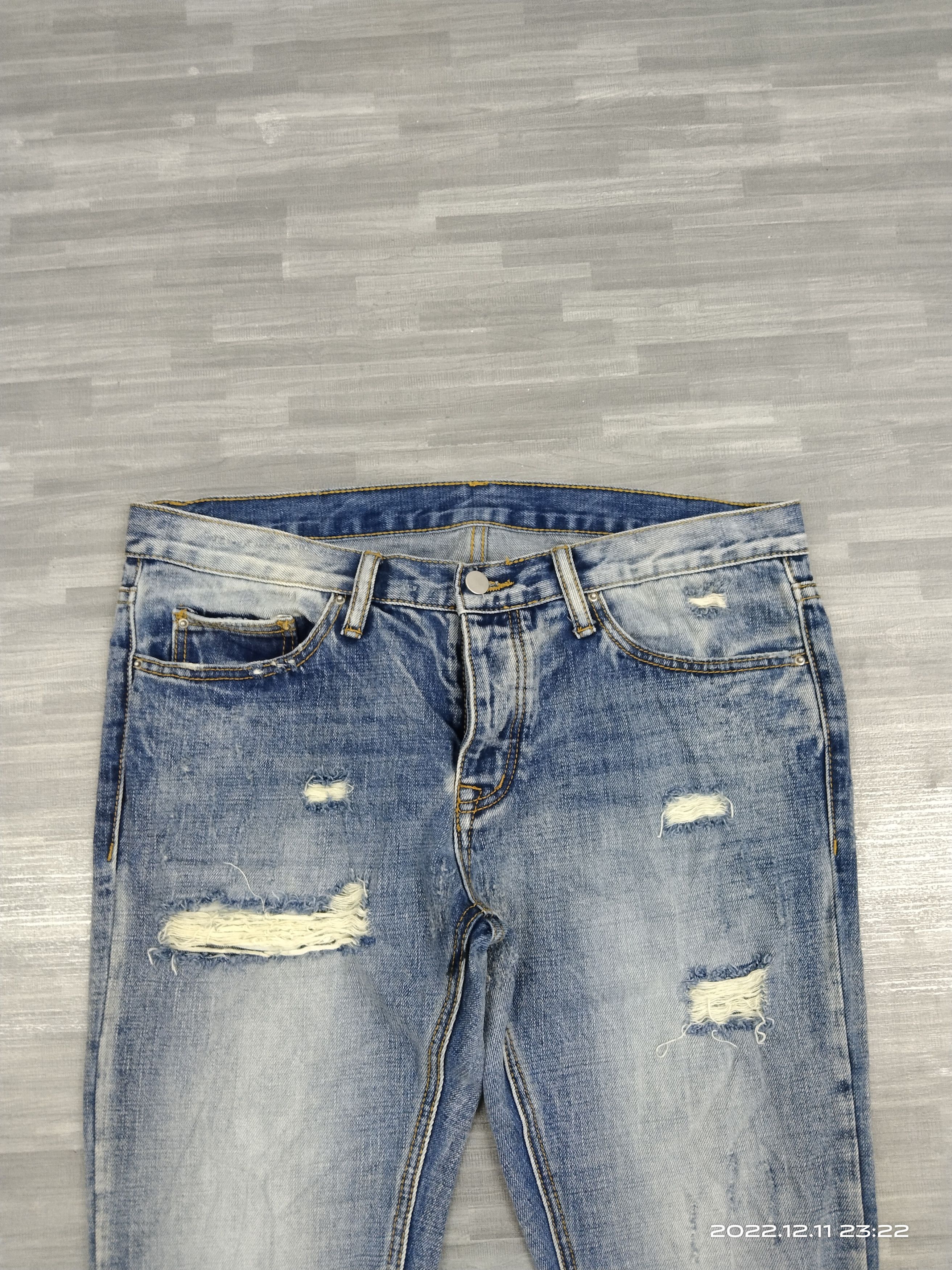 MNML DiSTRESSED RIPED MNML INSPIRED FOG DENIM PANTS Size US 32 / EU 48 - 4 Thumbnail