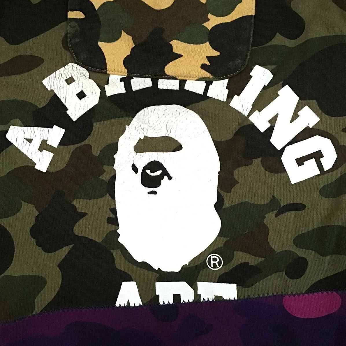 Bape BAPE Mix camo College logo sweat shorts a bathing ape★size L Size US 34 / EU 50 - 4 Thumbnail