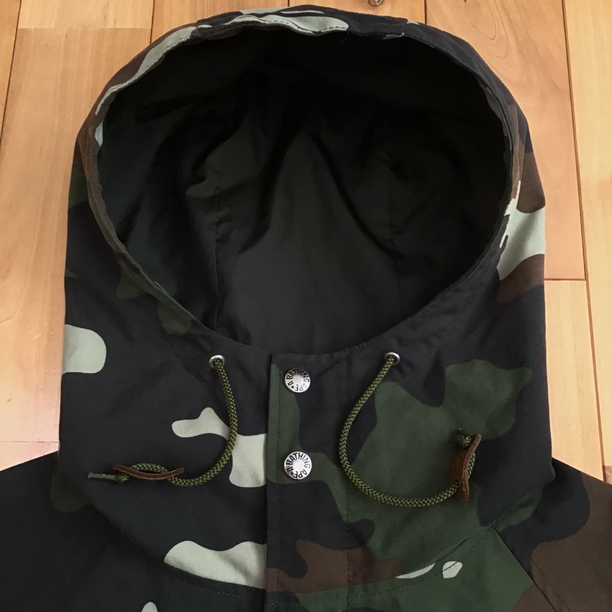 Bape BAPE woodland camo nylon hoodie jacket Size US M / EU 48-50 / 2 - 2 Thumbnail