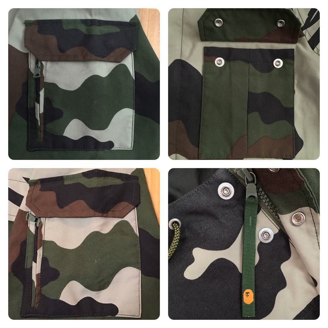 Bape BAPE woodland camo nylon hoodie jacket Size US M / EU 48-50 / 2 - 4 Thumbnail