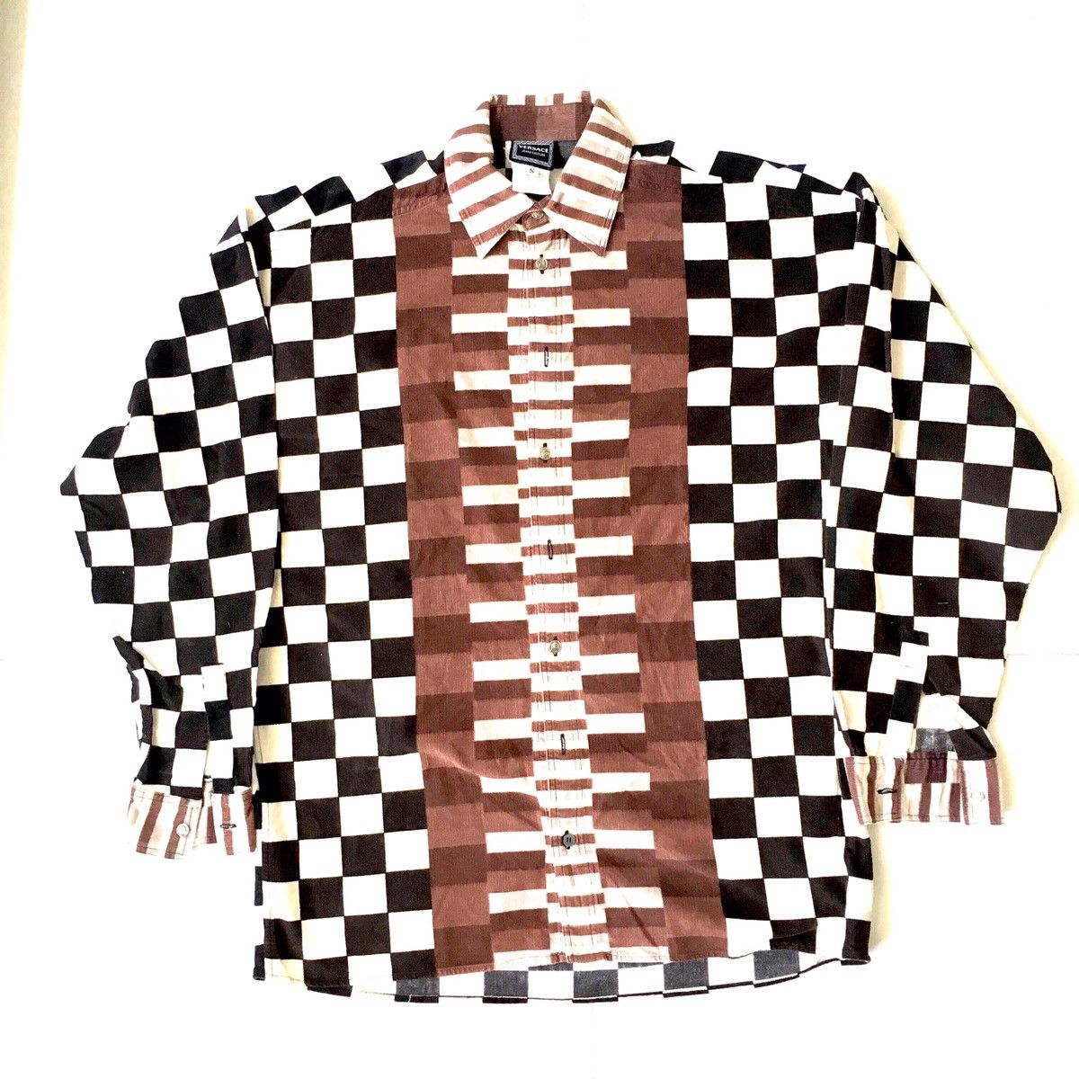 Versace Vintage Versace jean couture checkered Corduroy shirt Size US M / EU 48-50 / 2 - 1 Thumbnail