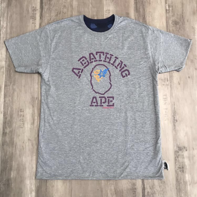 Bape BAPE reversible T-shirt blue camo × neon college logo Size US L / EU 52-54 / 3 - 5 Thumbnail