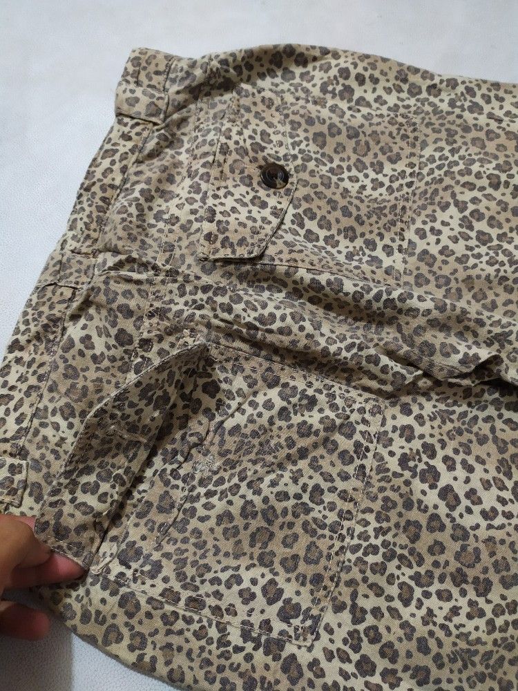 Other × Vintage 🔥Michele Bohbot Leopard Cargo multi pocket Pants Size US 29 - 9 Thumbnail