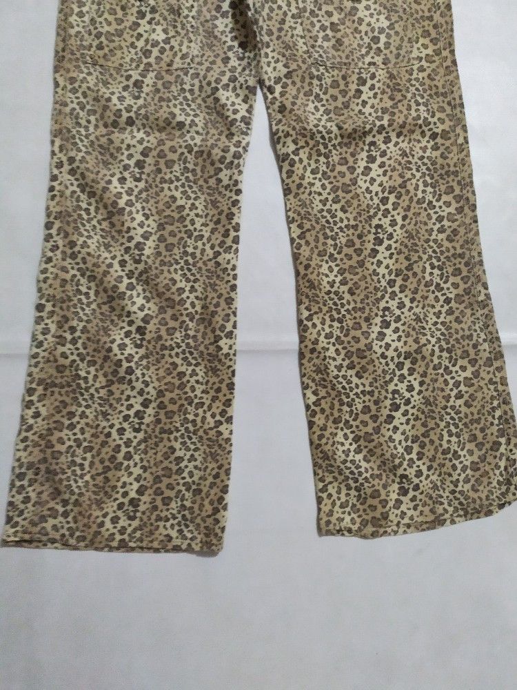 Other × Vintage 🔥Michele Bohbot Leopard Cargo multi pocket Pants Size US 29 - 3 Thumbnail