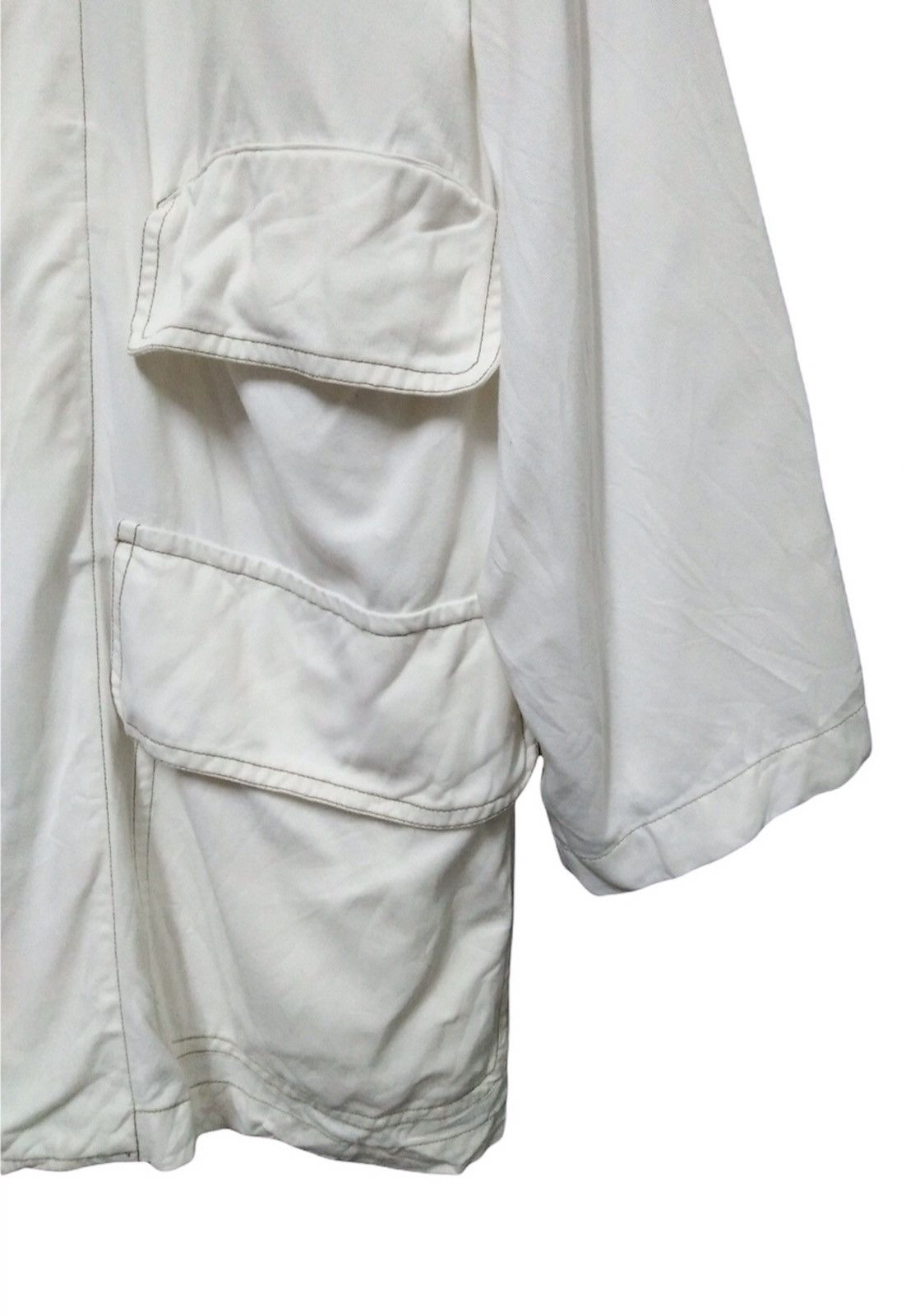 Hai Sporting Gear × Issey Miyake × Vintage Vintage Hai Sporting Gear White Workwear Jacket Size US L / EU 52-54 / 3 - 5 Thumbnail