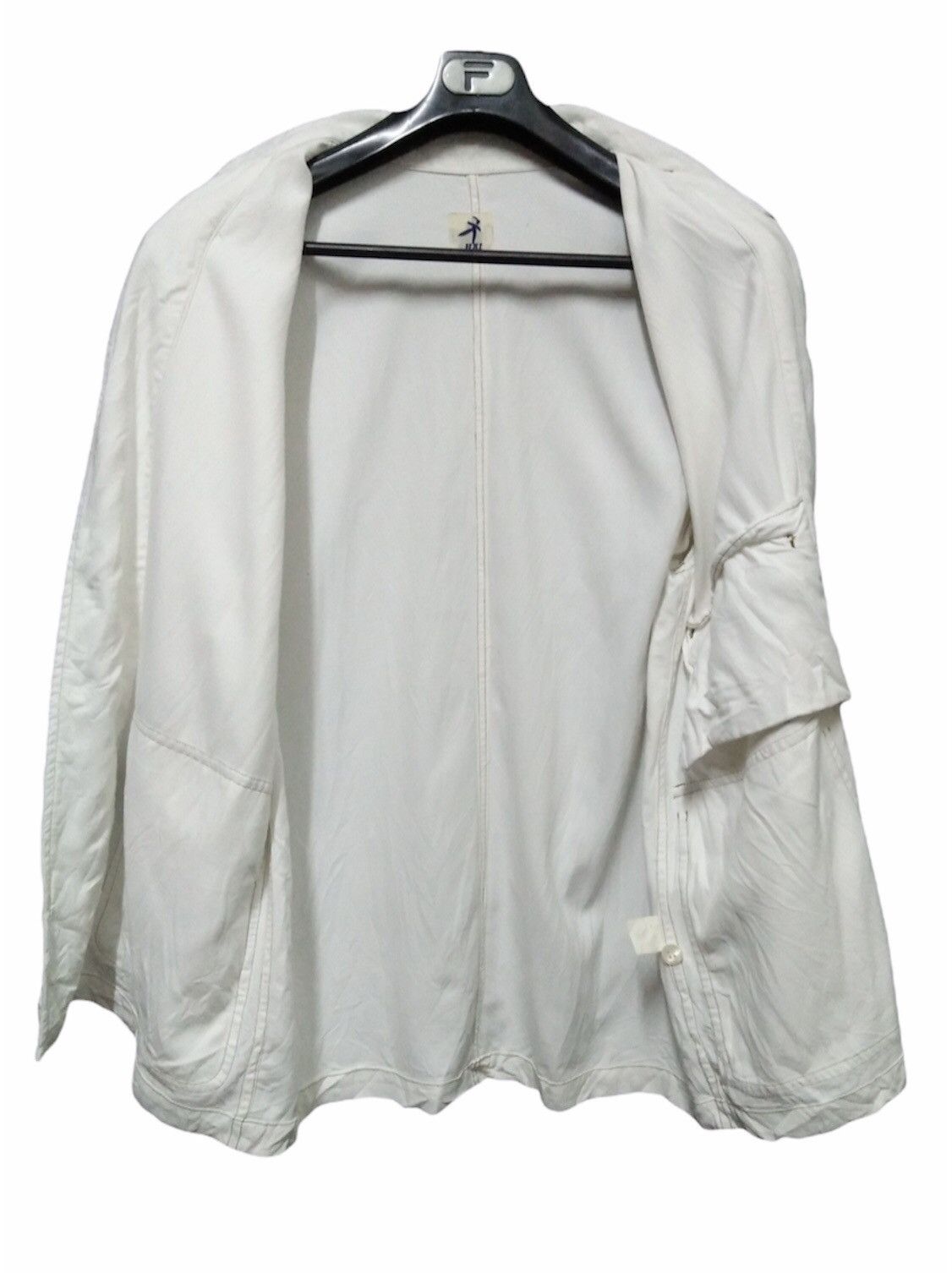 Hai Sporting Gear × Issey Miyake × Vintage Vintage Hai Sporting Gear White Workwear Jacket Size US L / EU 52-54 / 3 - 6 Thumbnail