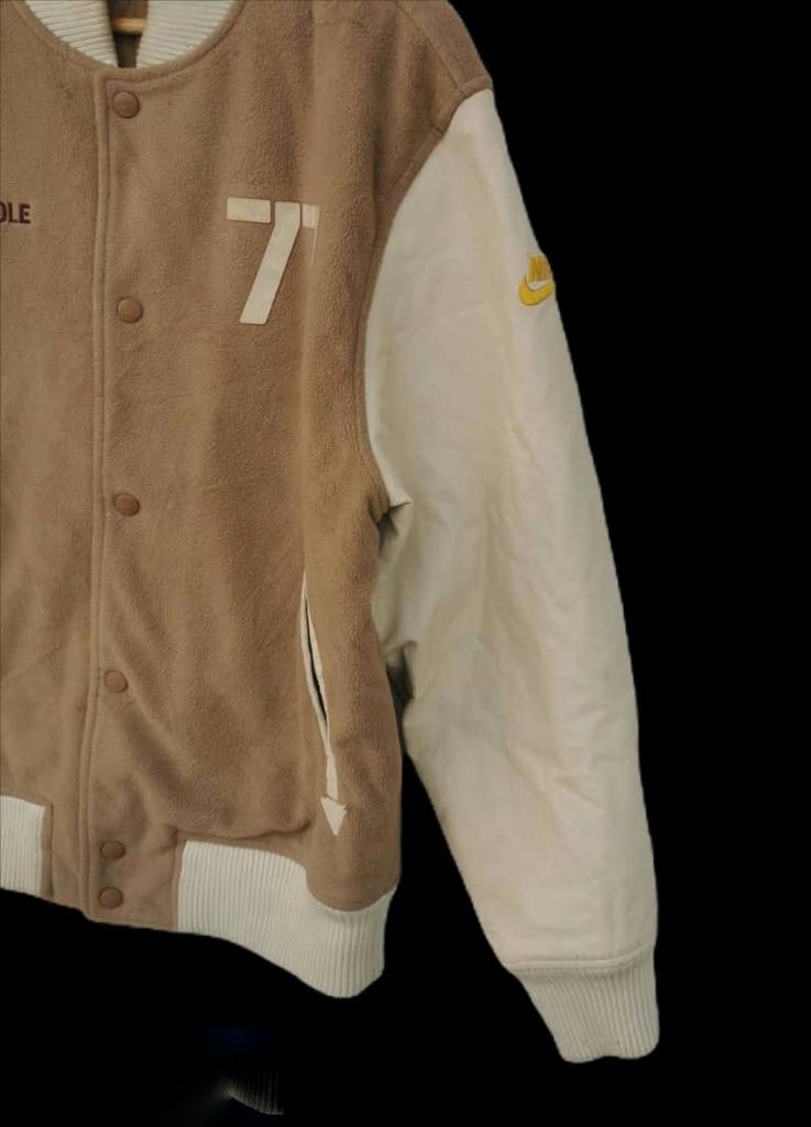 Nike Vintage Nike Air-Sole Varsity Leather Wool Jacket Size US L / EU 52-54 / 3 - 5 Thumbnail