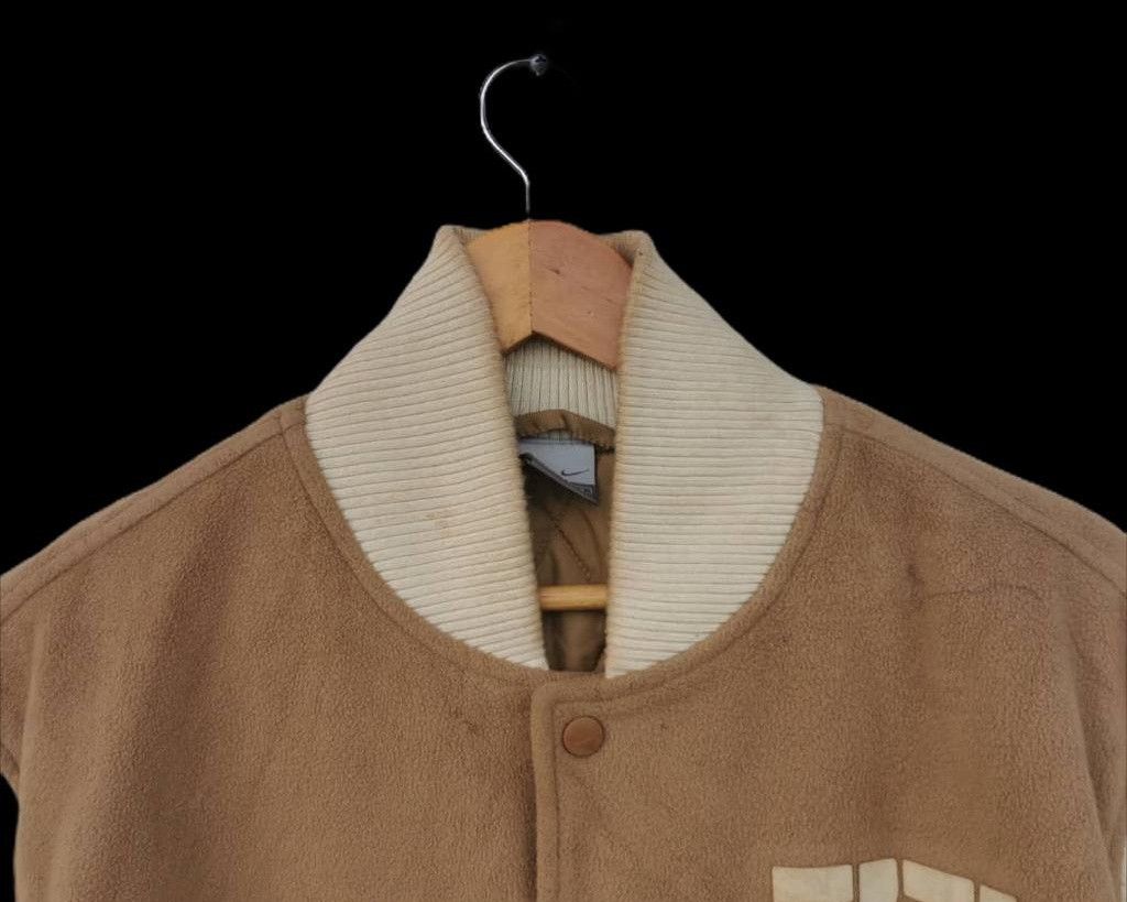 Nike Vintage Nike Air-Sole Varsity Leather Wool Jacket Size US L / EU 52-54 / 3 - 3 Thumbnail