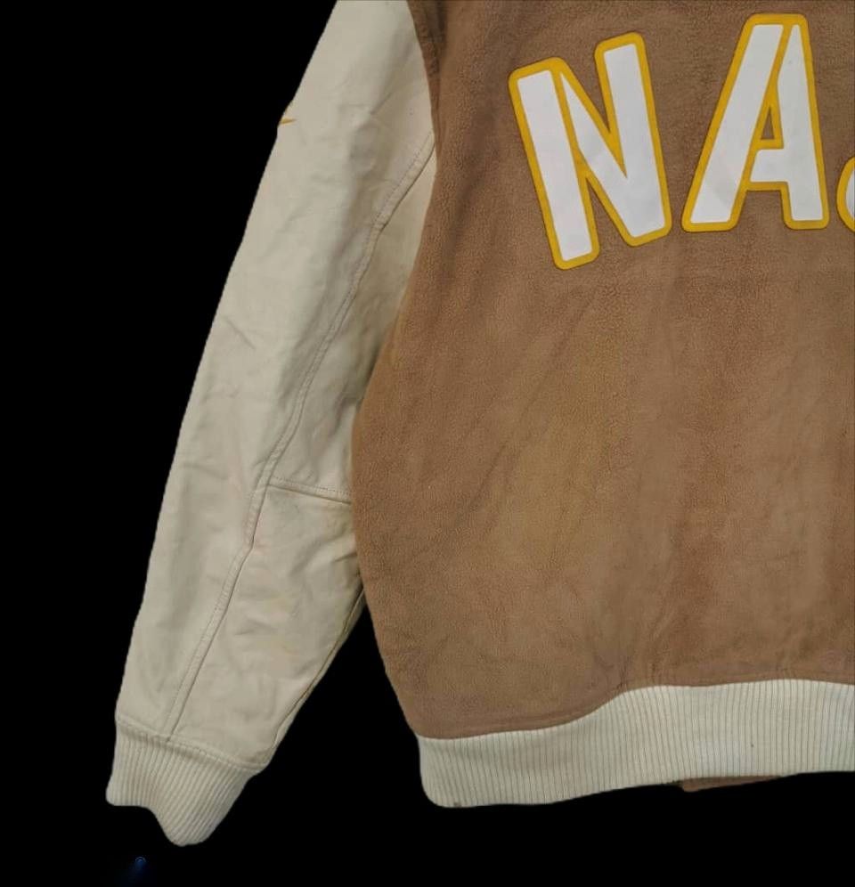 Nike Vintage Nike Air-Sole Varsity Leather Wool Jacket Size US L / EU 52-54 / 3 - 11 Thumbnail