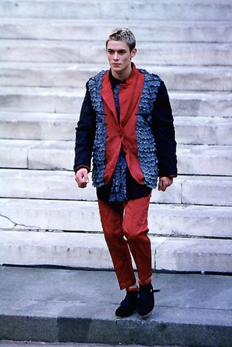 Comme des Garcons Homme Plus SS99 Runway Out seam Details Cotton Wool Pants Size US 30 / EU 46 - 1 Thumbnail