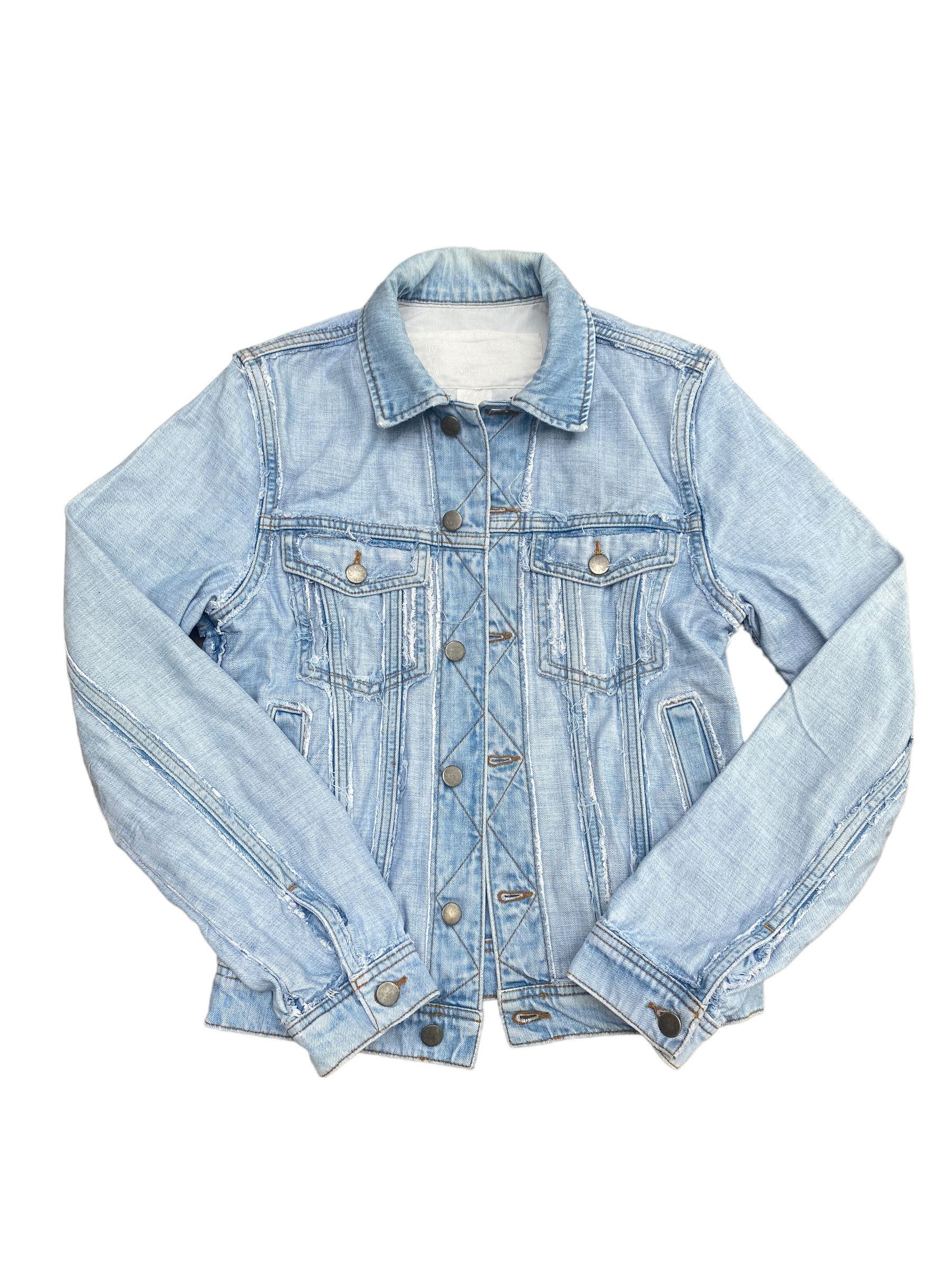 image of H&m x Maison Margiela Reversed Denim Jacket in Blue, Men's (Size Small)