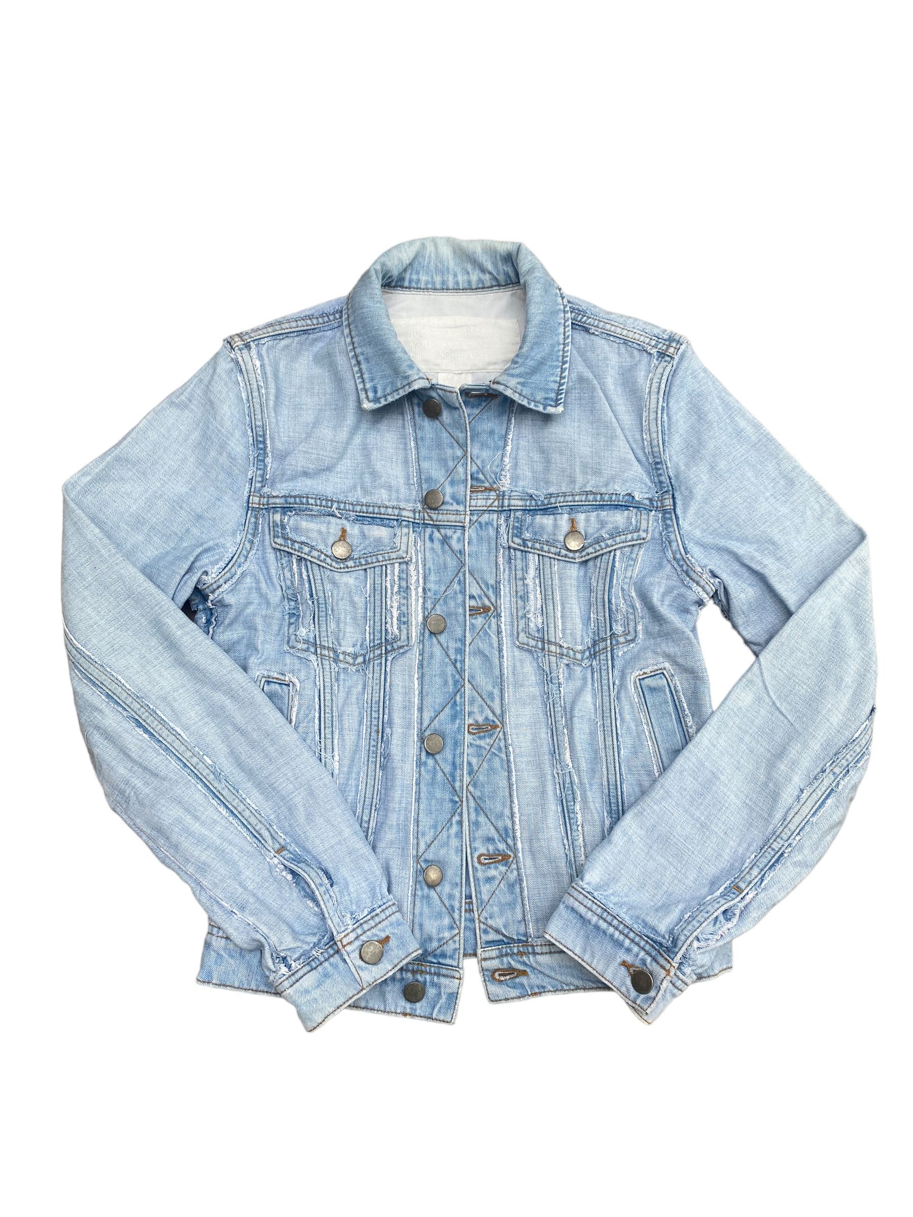 Pre-owned H&m X Maison Margiela Reversed Denim Jacket In Blue