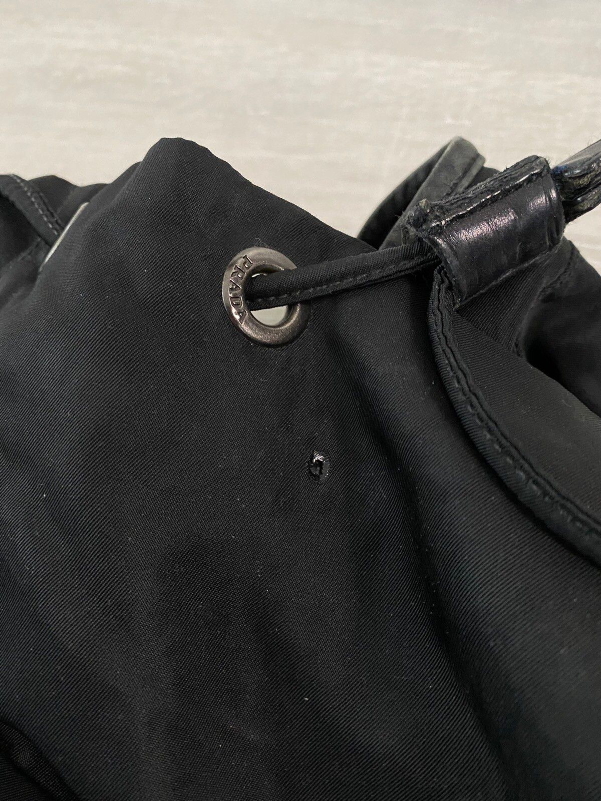 Vintage Vintage Prada Black Nylon Vela Backpack Size ONE SIZE - 12 Thumbnail