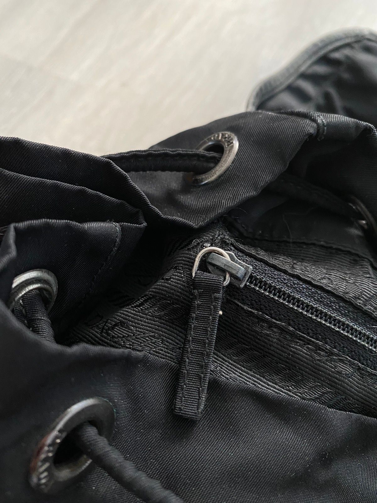 Vintage Vintage Prada Black Nylon Vela Backpack Size ONE SIZE - 6 Thumbnail