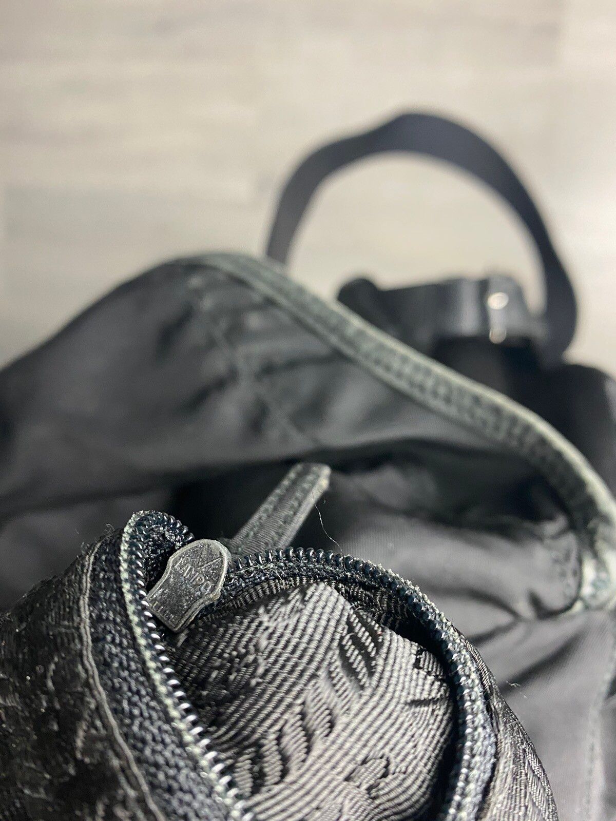 Vintage Vintage Prada Black Nylon Vela Backpack Size ONE SIZE - 13 Preview