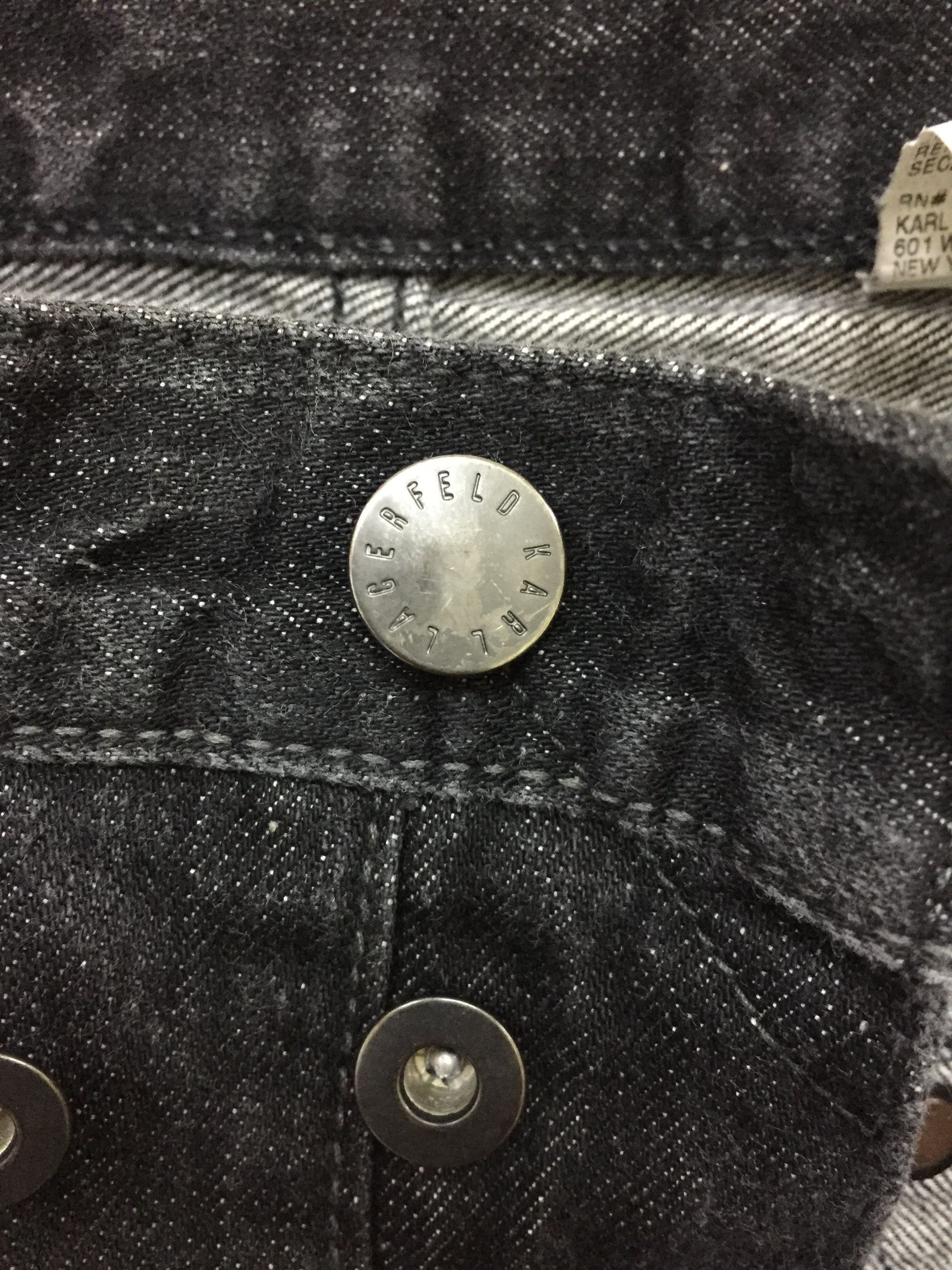 Karl Lagerfeld AW06 KARL LAGERFELD Double button black denim Size US 33 - 6 Thumbnail