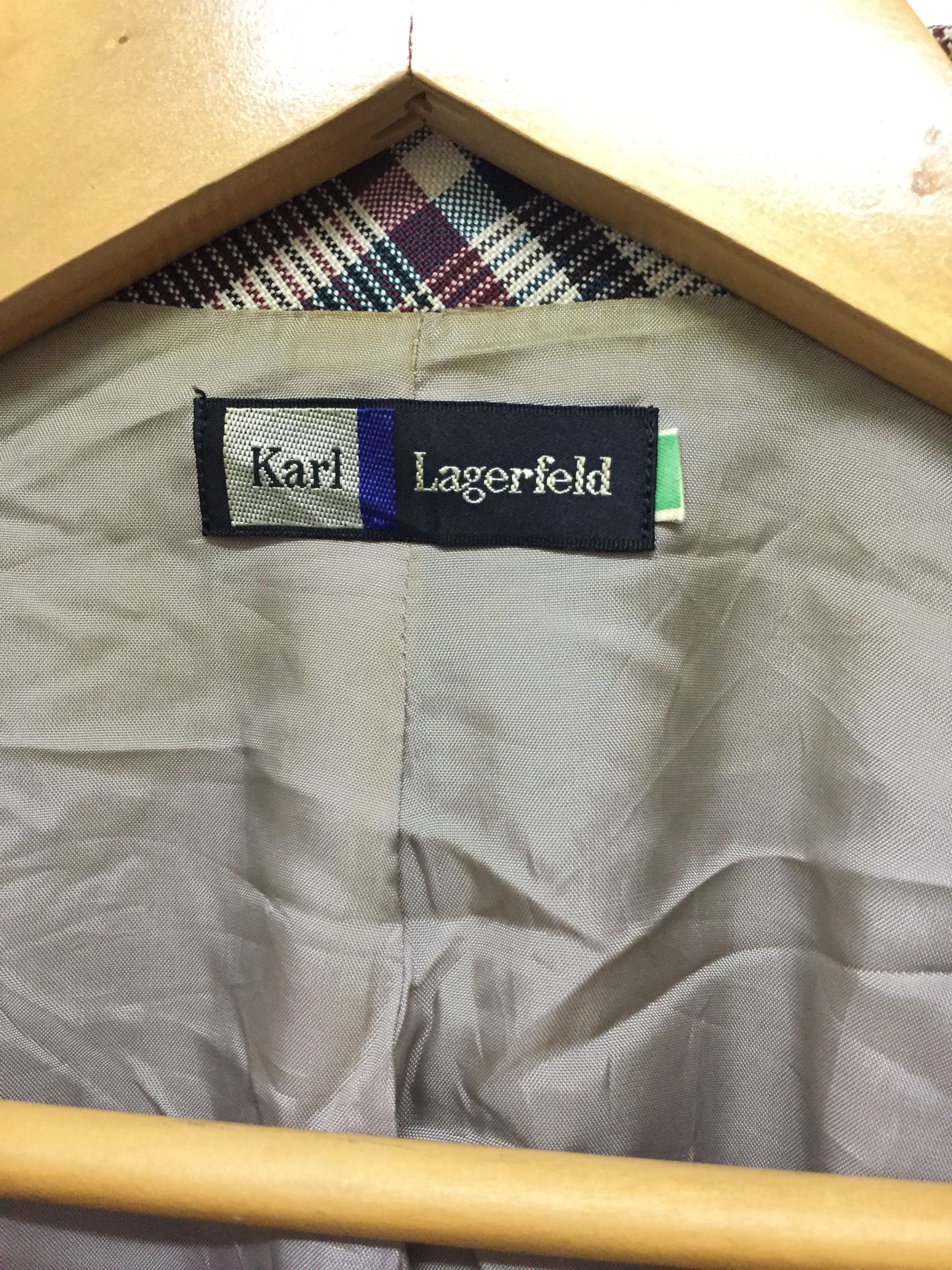 Karl Lagerfeld 80's KARL LAGERFELD asymmetrical checked Jacket Size M / US 6-8 / IT 42-44 - 9 Thumbnail