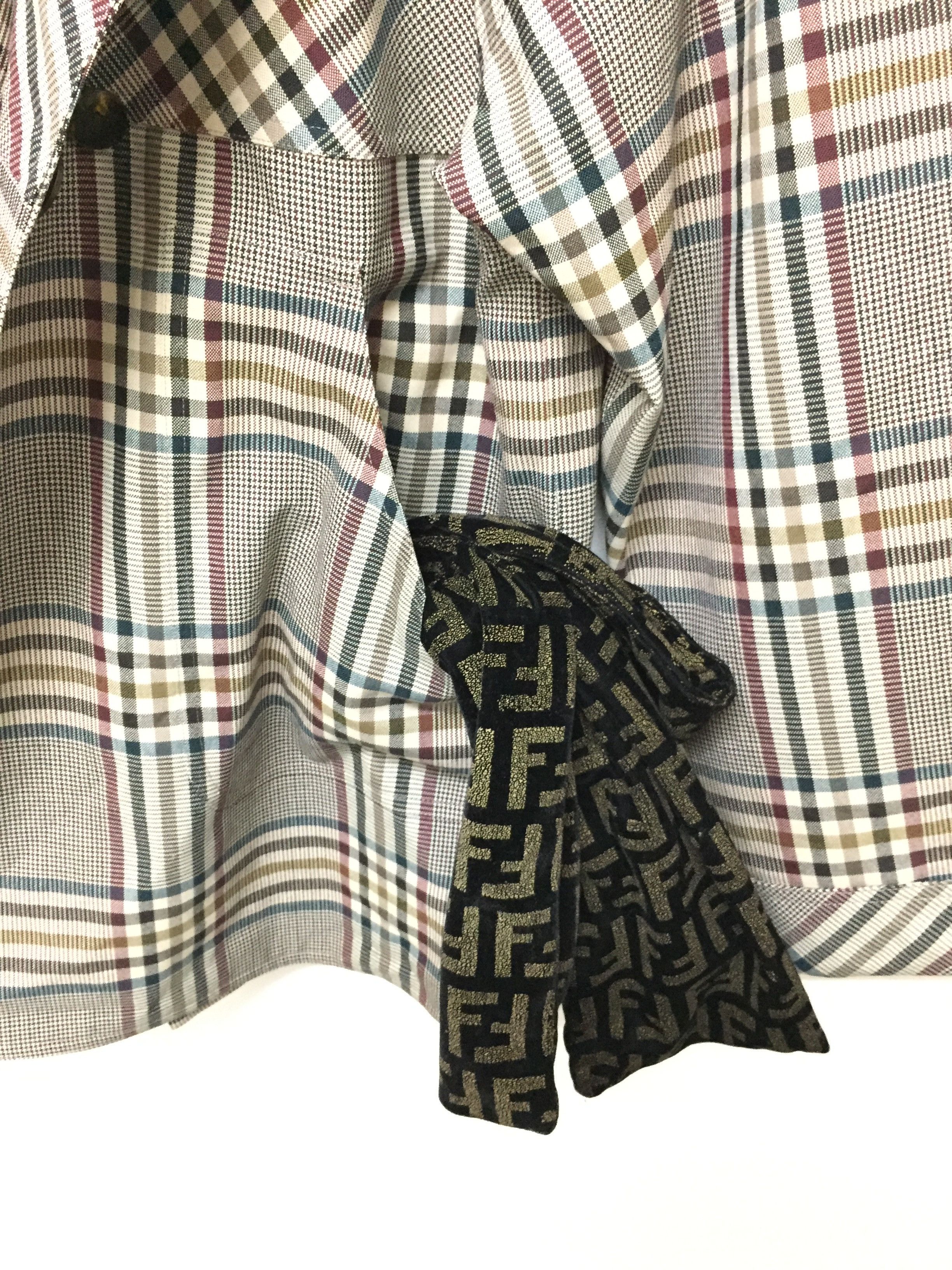 Karl Lagerfeld 80's KARL LAGERFELD asymmetrical checked Jacket Size M / US 6-8 / IT 42-44 - 6 Thumbnail